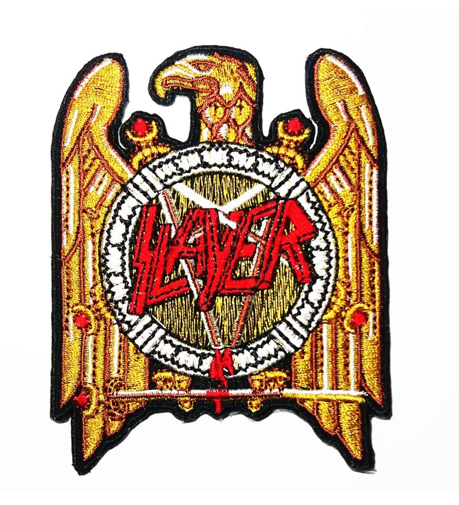 Music S Golden Eagle American Thrash Metal Band Music Logo Patch Embroidered Sew Iron On Patches Badge Bags Hat Jeans Shoes T-Shirt Applique