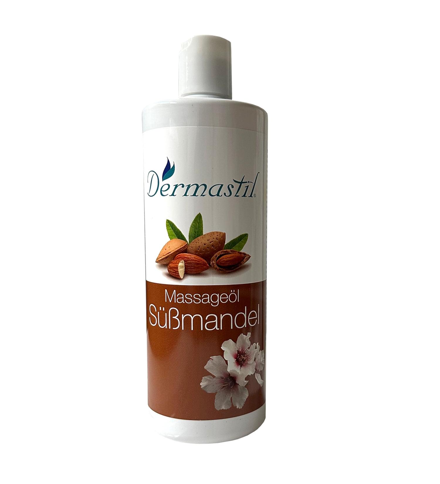 Dermastil Sweet Almond Massage Oil 500 ml Nourishing & Hydrating Massage Oil for Relaxation | International Shipping Available - Buy Online on GoSupps.com