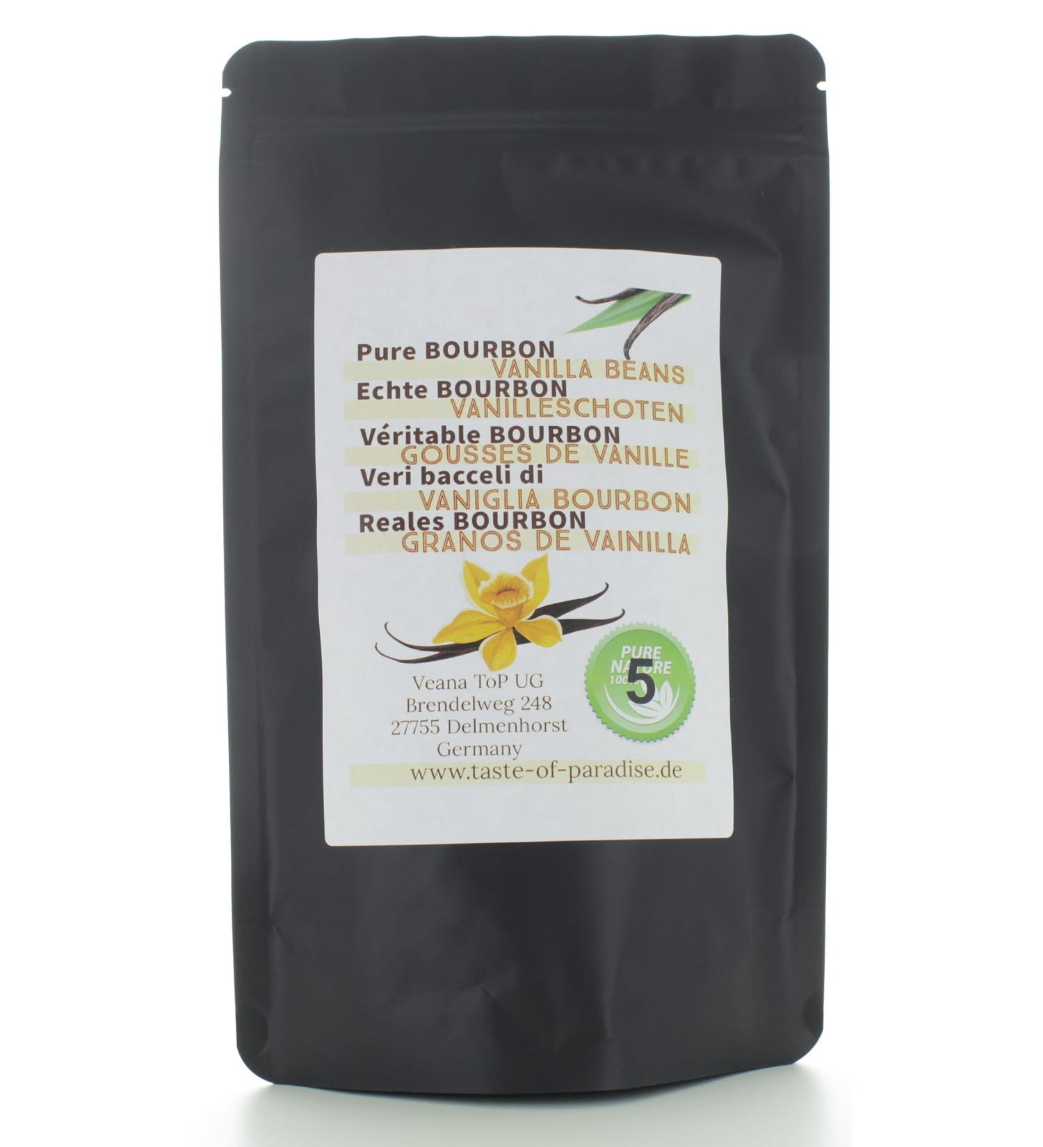 Buy 100% Natural Bourbon Vanilla Pods from Madagascar | Fresh & Juicy | High Vanilla Content | Gourmet Quality (5 pcs - 12-13cm) - Buy Online on GoSupps.com