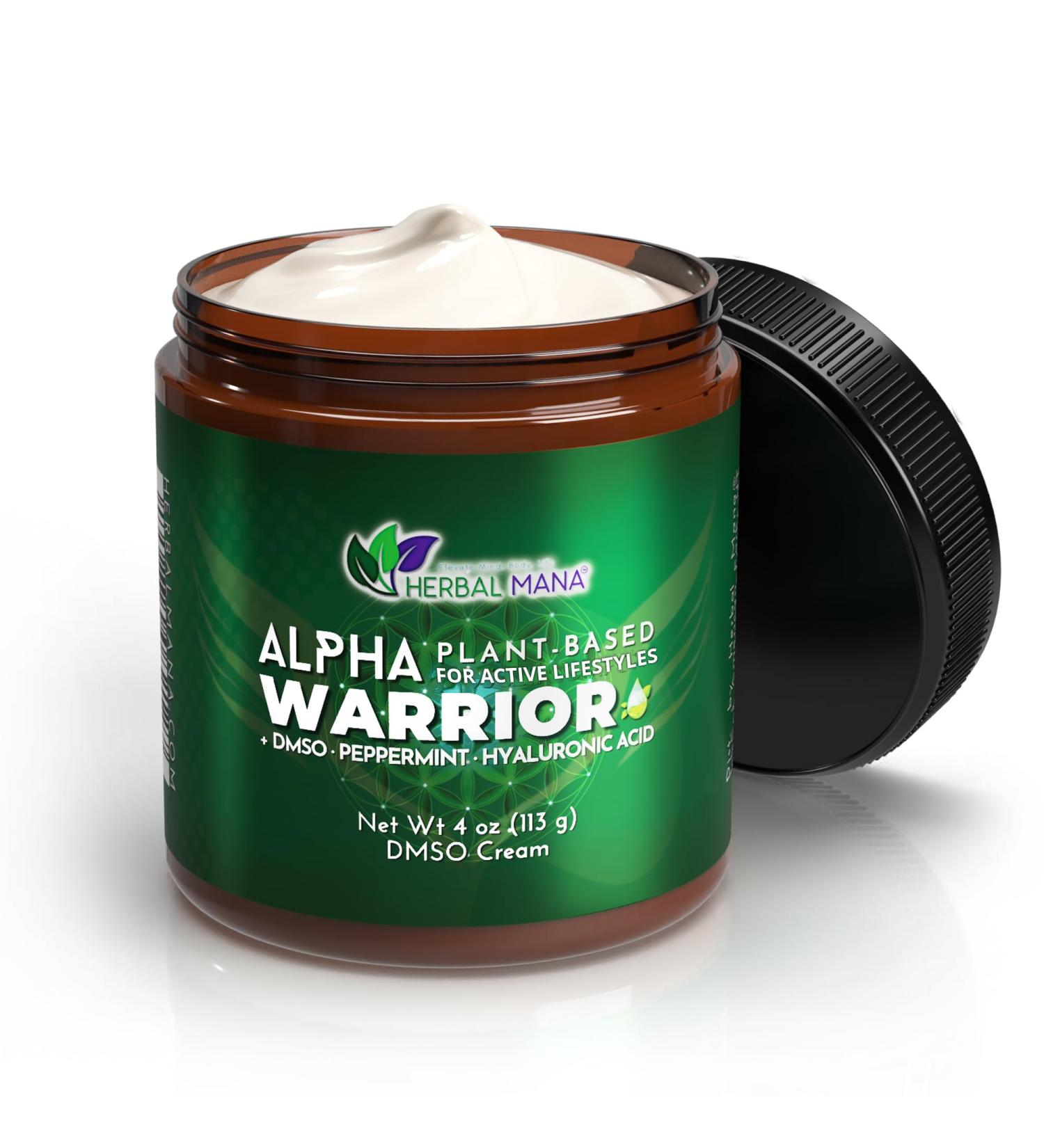 Herbal Mana Alpha Warrior | Cooling Fast-Absorbing DMSO Body Cream