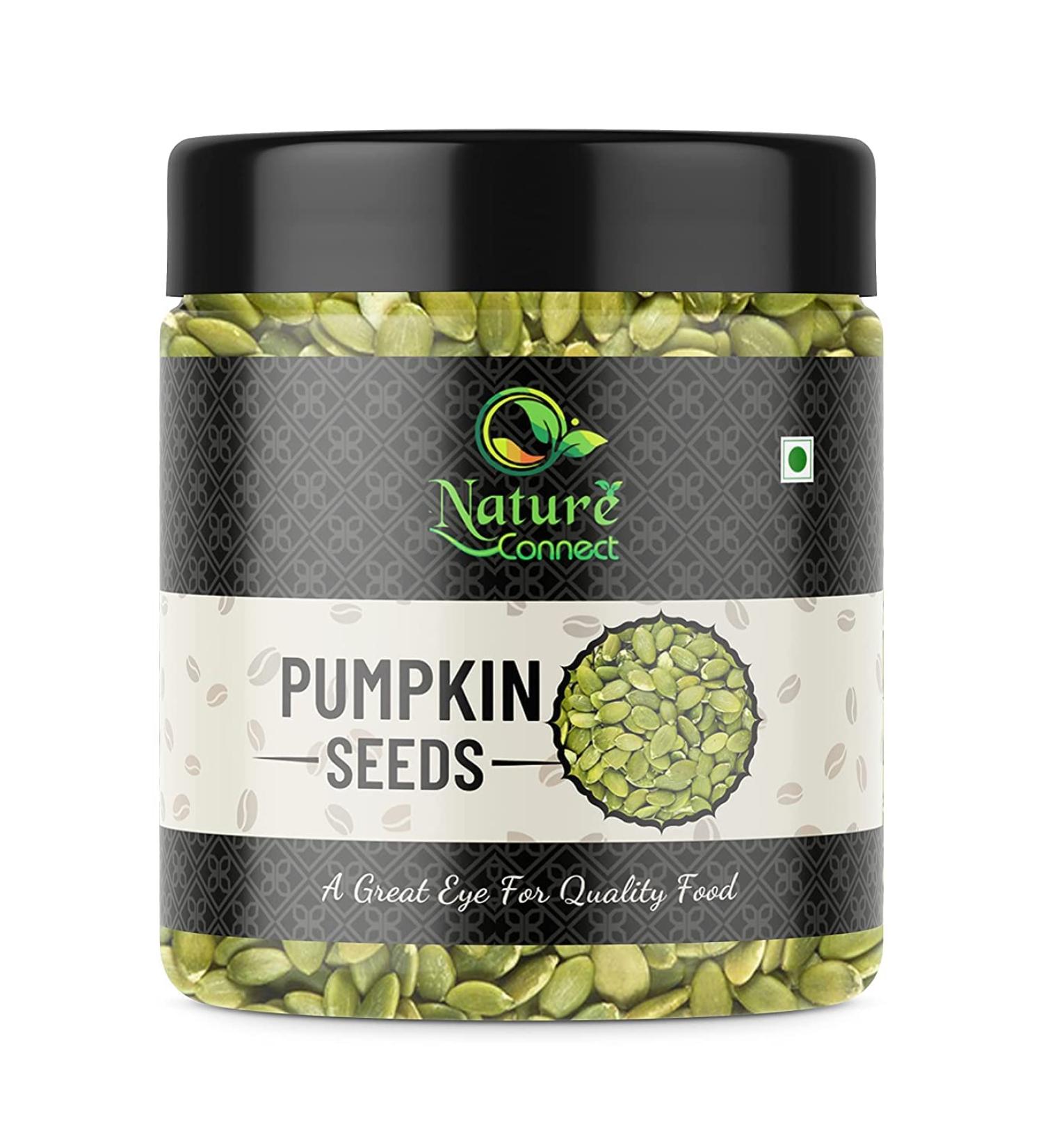Nature Connect Raw Pumpkin Seeds - 250 gms. Protein and Fiber Rich Superfood For Eating_Packing May Vary - Buy Online on GoSupps.com