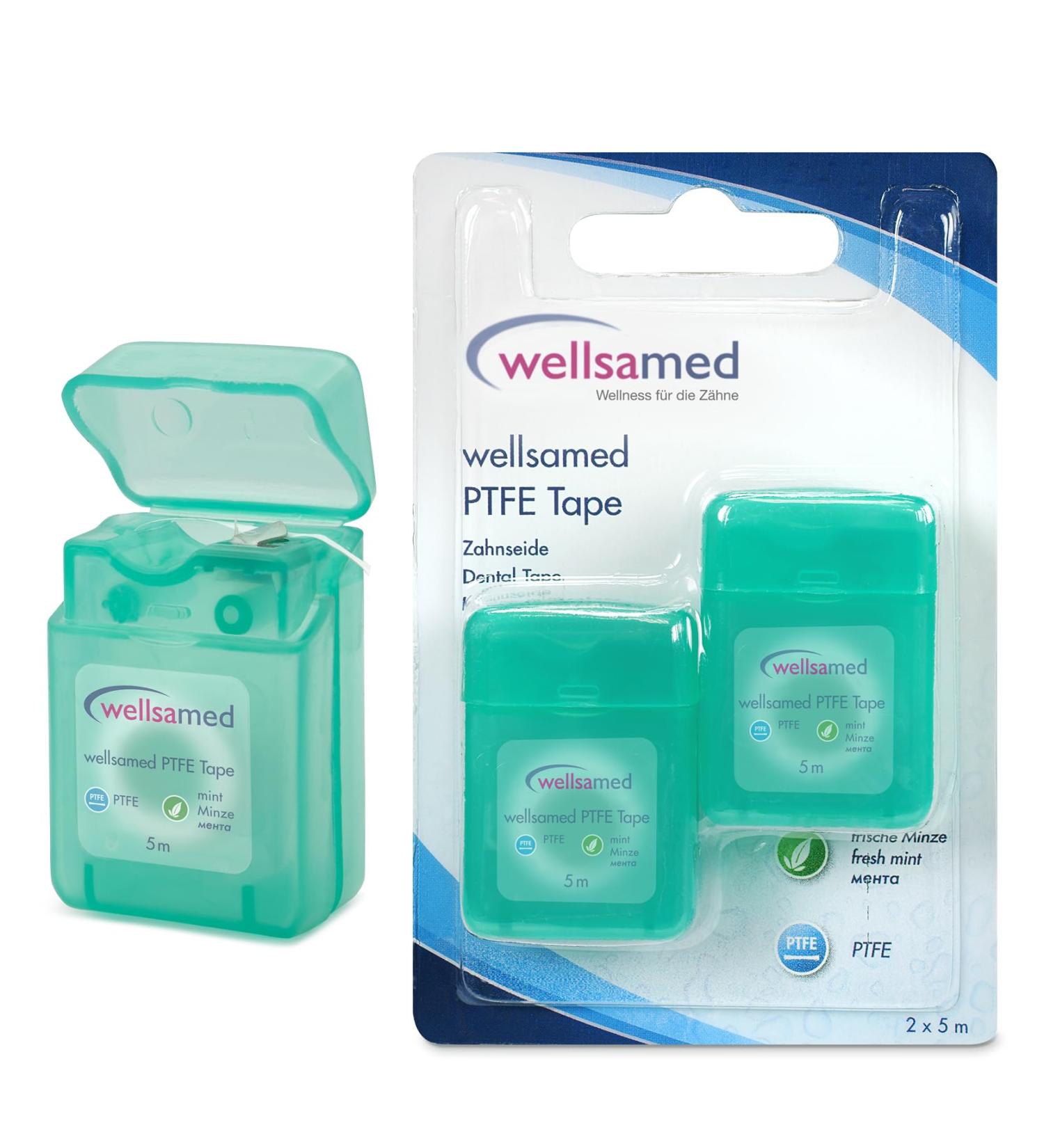 Wellsamed Unwitches 2x5m PTFE Dental Floss - Mint Flavor for Interdental Cleaning | 1 Pack (10m) - Buy Online on GoSupps.com