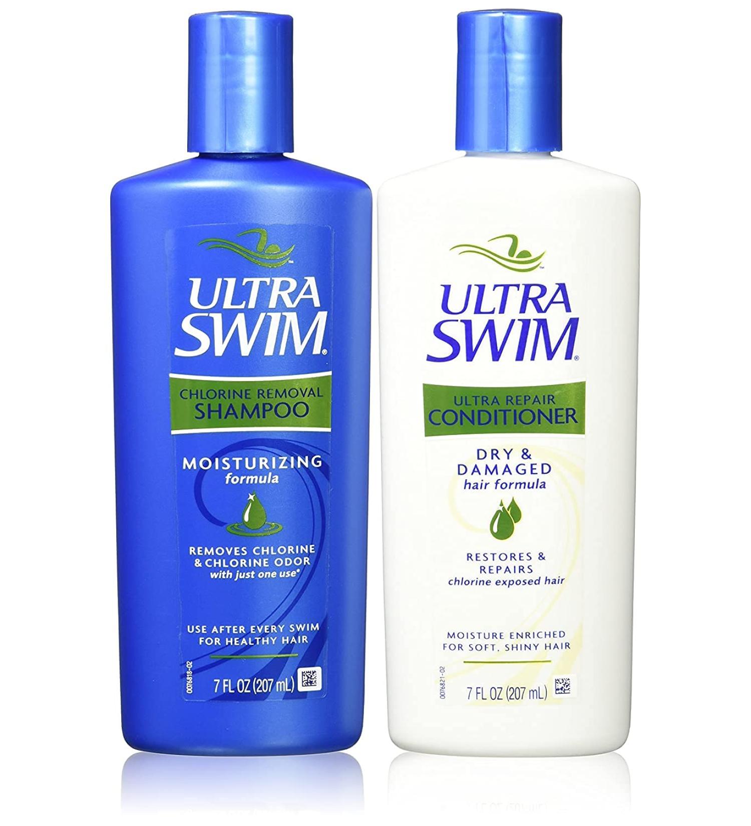 UltraSwim Anti-Chlorine Shampoo and Repairing Conditioner 2 Pack 207 ml Repair protect and nourish your hair after swimming - Buy Online on GoSupps.com