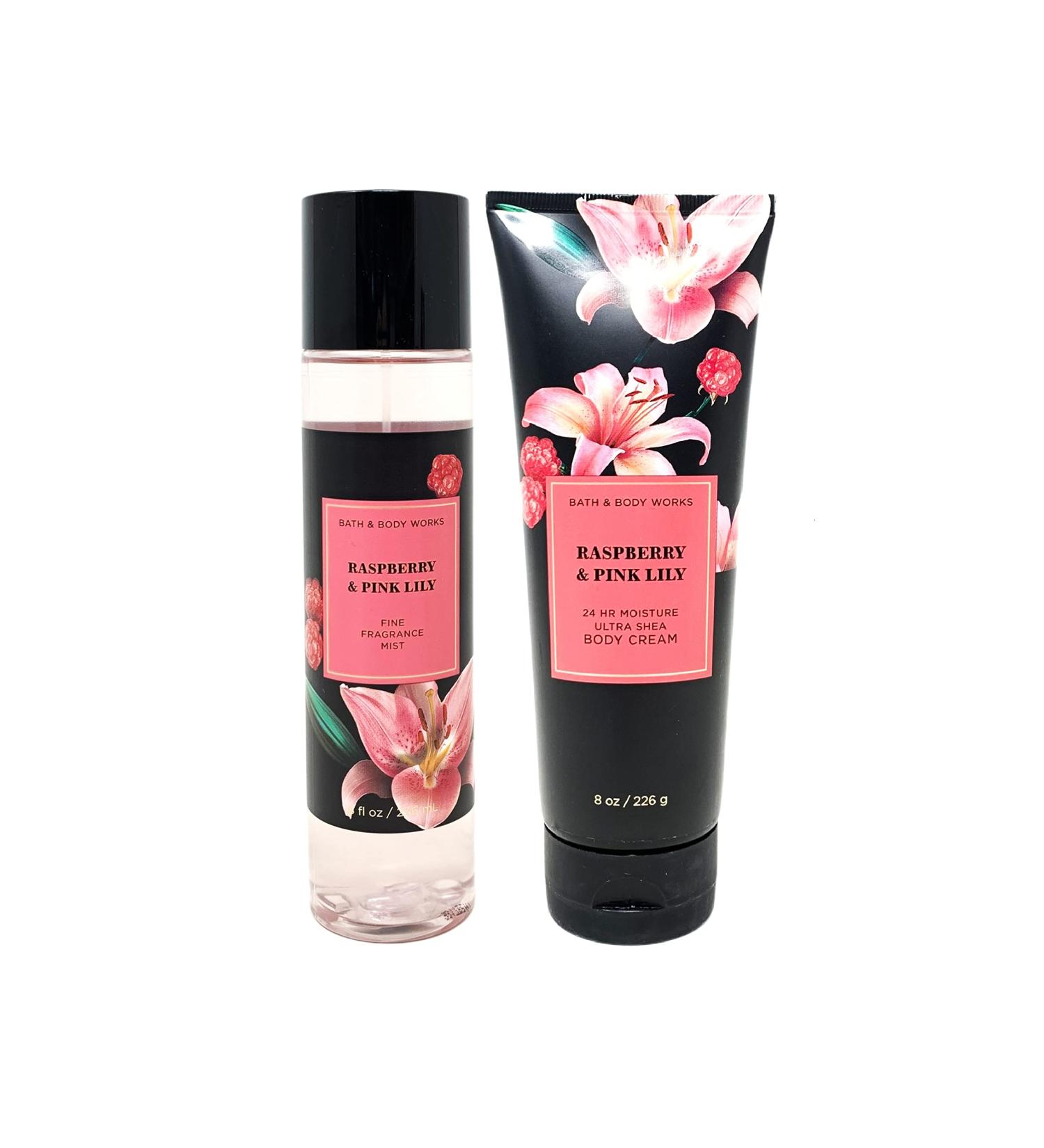 Raspberry & Pink Lily Duo Gift Set - Includes Fine Fragrance Mist and Ultra Shea Body Cream - Full Size