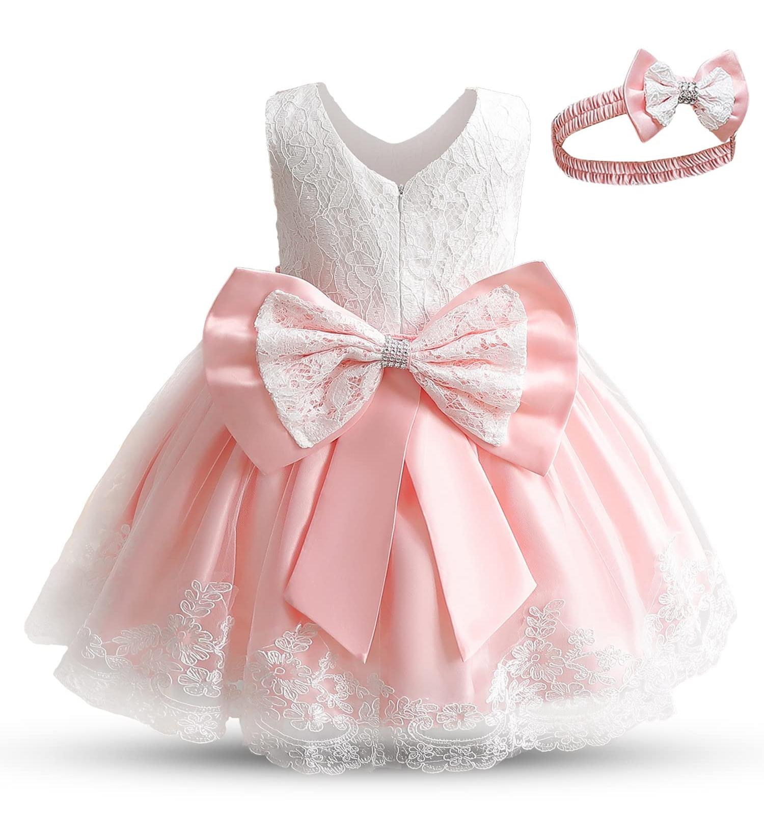 NNJXD Baby Girls Flower Princess Birthday Party Dress 648 Pink-a | Size 2-3 Years - Buy Online on GoSupps.com