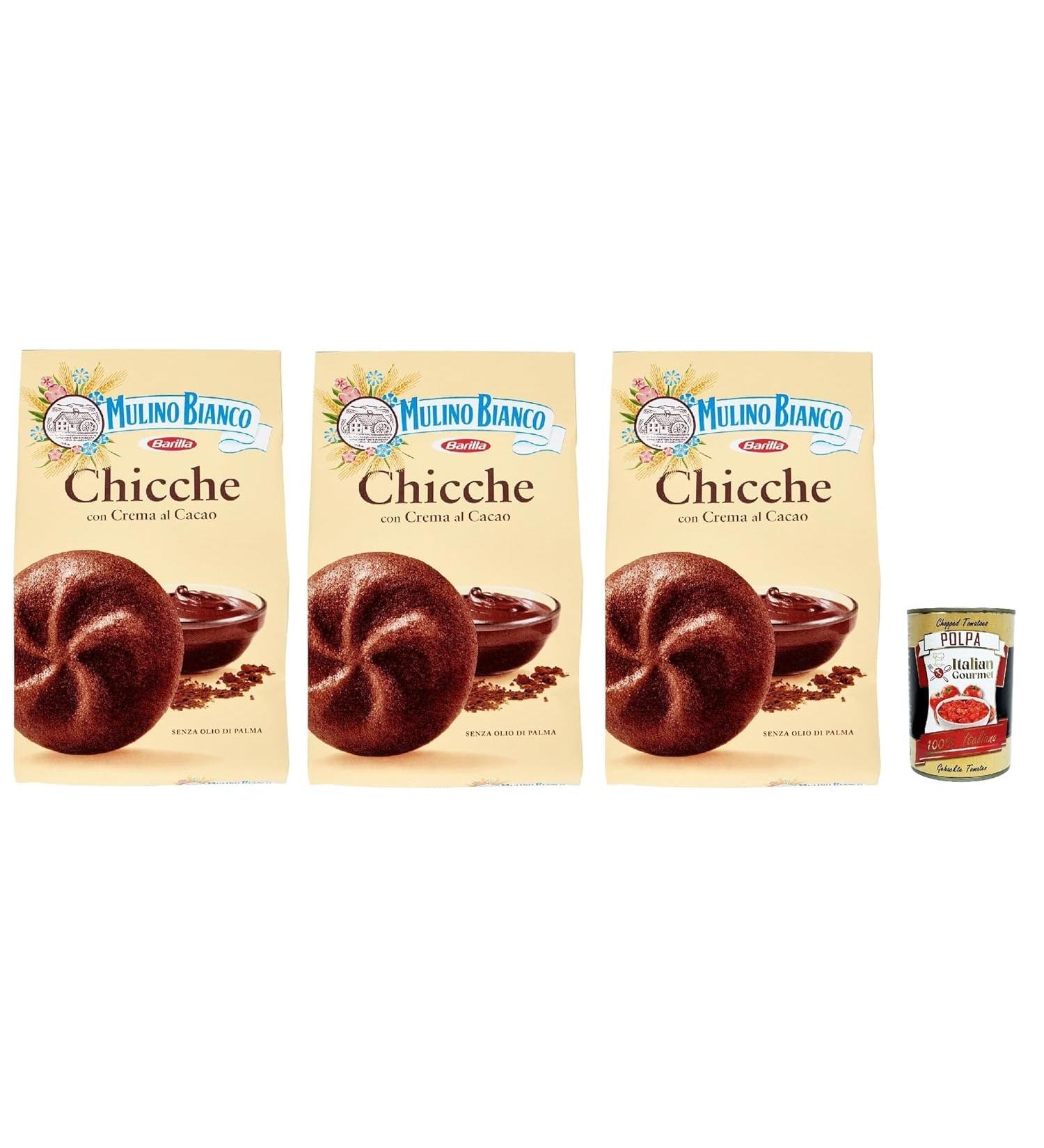  Italian Gourmet E.R. Italian Gourmet Chocolate Cake Stuffed with Cocoa Cream - Sweet Italian Cakes Without Palm Oil Sweet Snack for Breakfast Dessert or Coffee - 3 x 220g + Italian Gourmet Polpa - Buy Online on GoSupps.com