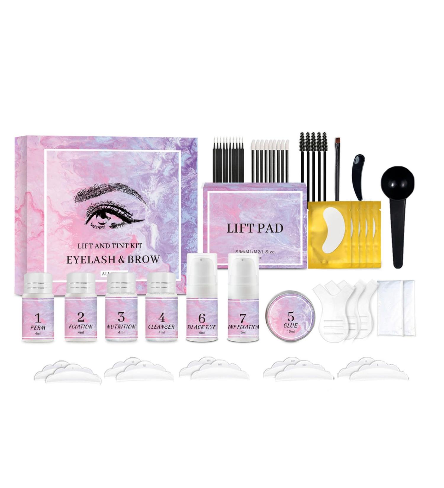 Lash Lift Kit & Brow Lamination Kit 4 IN 1 - Professional Eyelash & Eyebrow Perm Kit | Lasts 8 Weeks | Easy to Use for Salon & Home | International Shipping Available - Buy Online on GoSupps.com