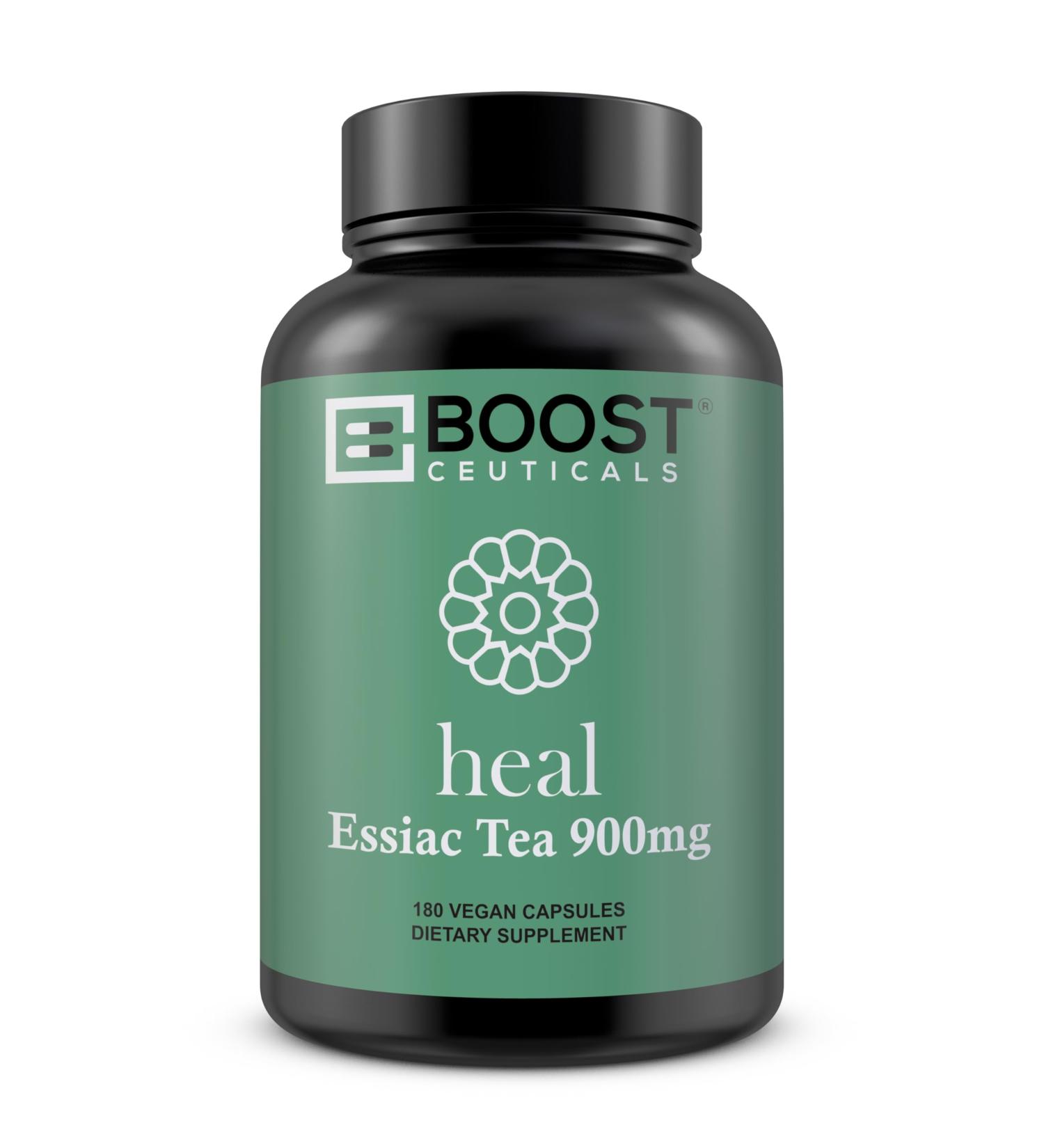 BoostCeuticals Essiac Tea Capsules 180 Count Vegan No Stearates No Silica GMO-Free Potent 900mg Serving - Immune Support & Detox Antioxidants Supplement 180 Count (Pack of 1) - Buy Online on GoSupps.com