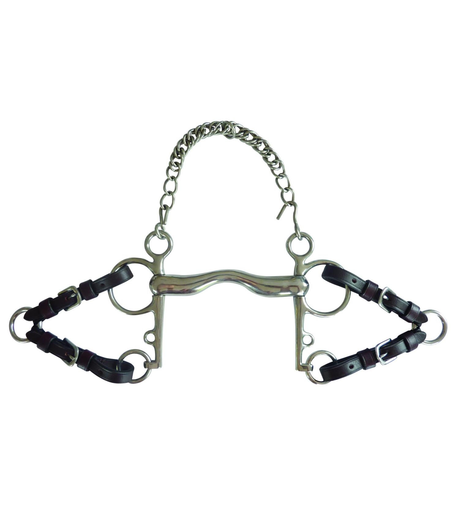 RIDING WORLD Pelham straps with buckles yellow-brown