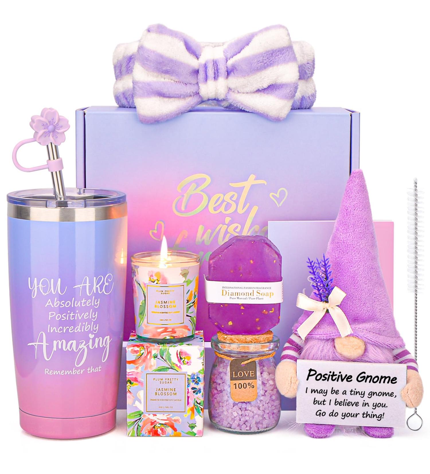 Discover the Perfect Birthday Gifts for Women: Relaxing Spa Bath Gift Basket Set with Gnome - Ideal Self-Care Gifts for Mom Girlfriend Sister & Friends - Buy Online on GoSupps.com