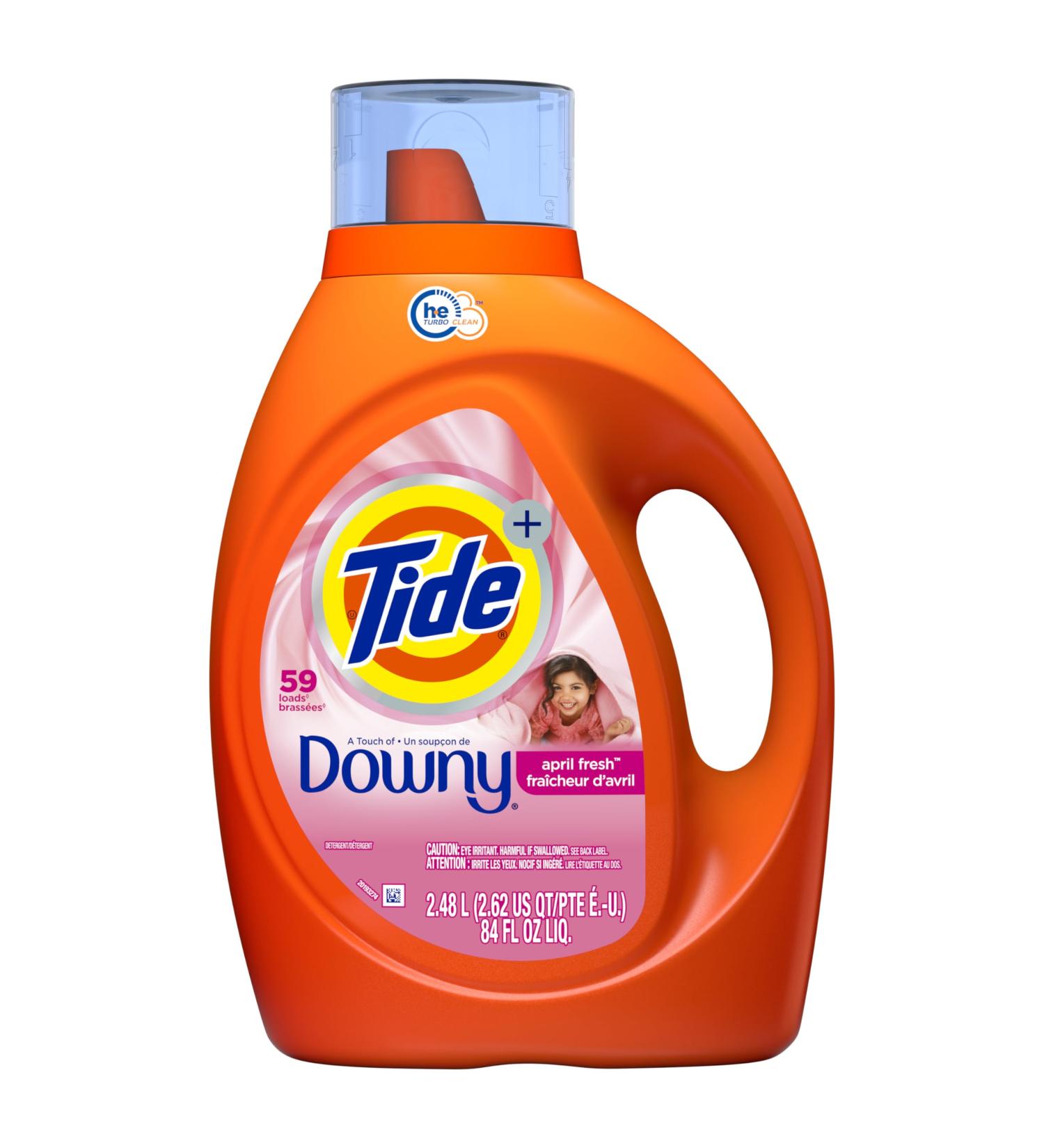 Tide Plus A Touch of Downy Liquid Laundry Detergent - April Fresh 84 fl oz | 59 Loads | HE Compatible - Best International Shipping Rates - Buy Online on GoSupps.com