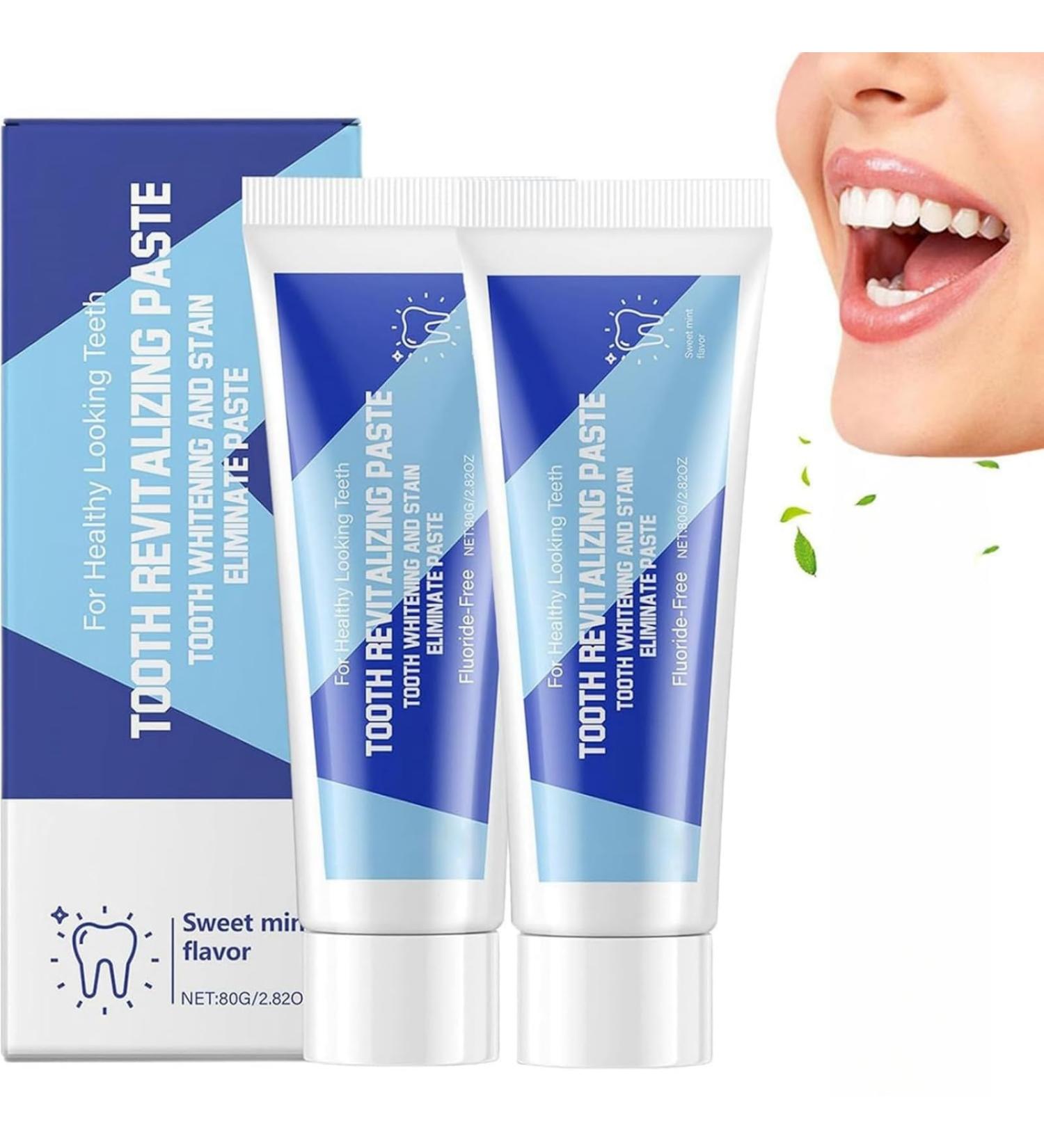 Natural whitening toothpaste Whitening and decontamination of teeth Fluoride-free toothpaste Fresh breath toothpaste - Buy Online on GoSupps.com