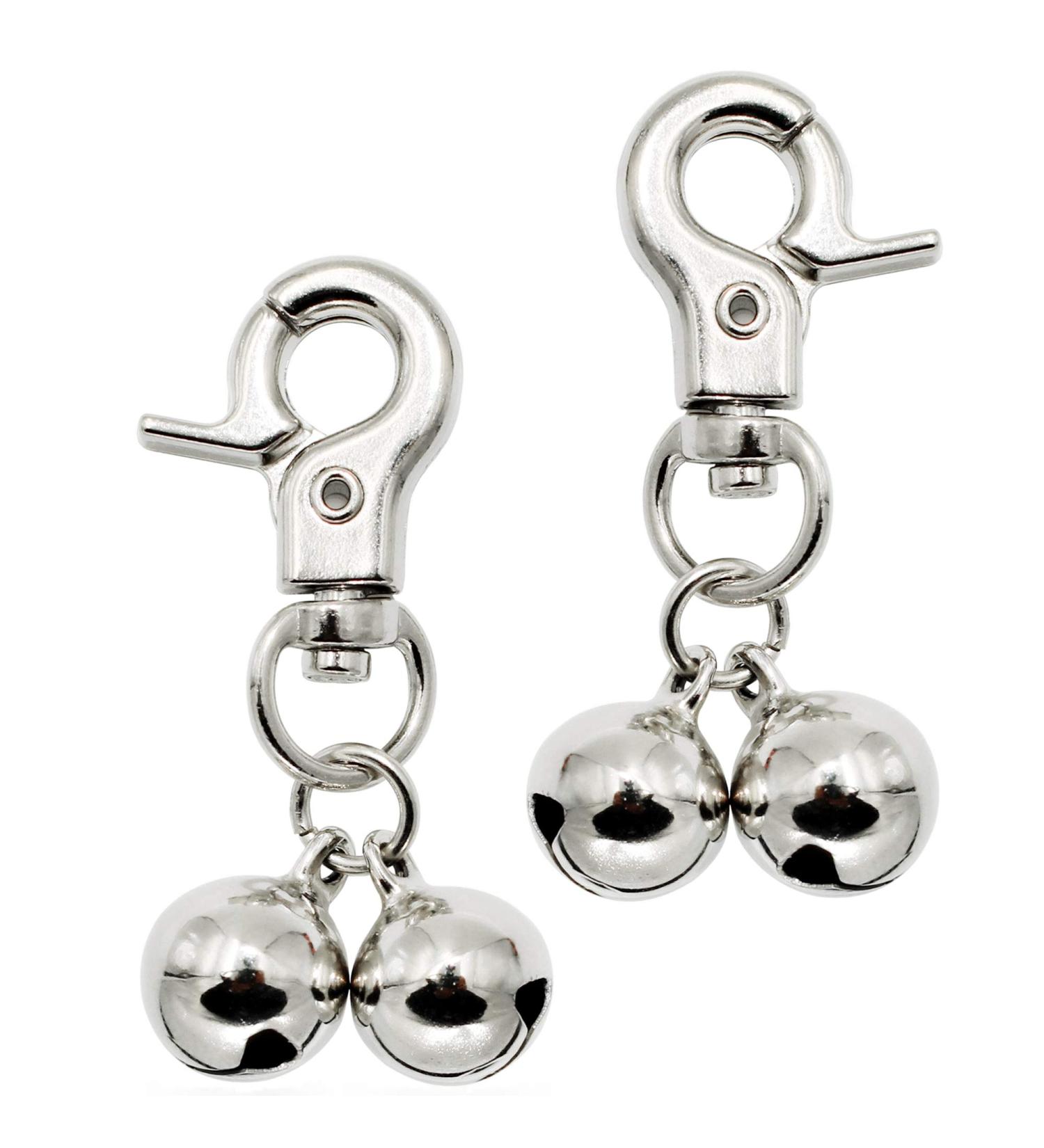 KITTAIL 2 Pack Stainless Steel Bells for Dog Collars Pet Pendant Accessories for Training Heavy Duty Snap Clips - Buy Online on GoSupps.com