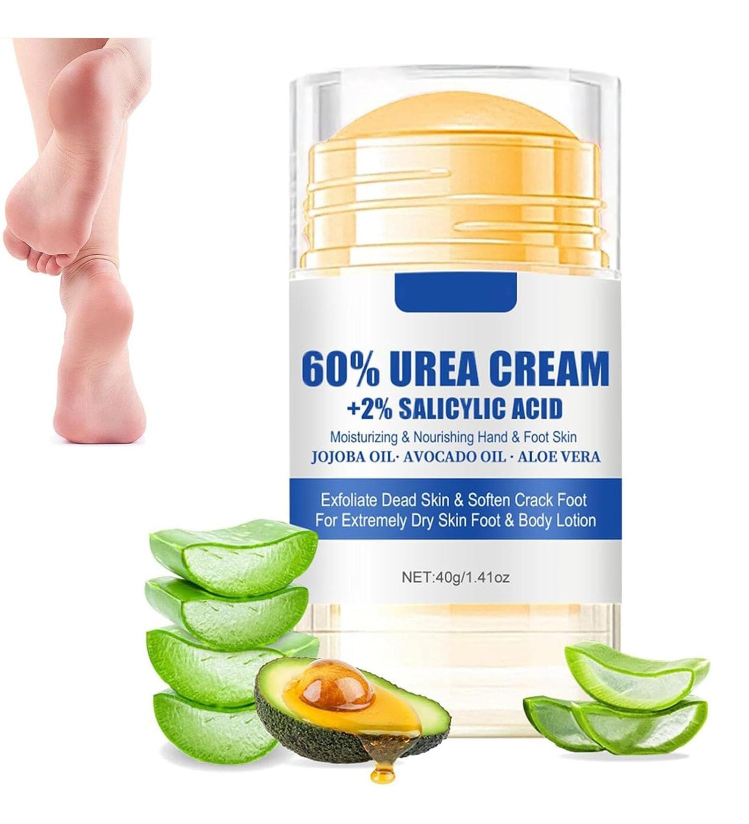 YOKIKIYO Moisturizing and anti-cracking foot cream exfoliating for the skin 60% urea plus 2% salicylic acid for dry cracked heels and feet - Buy Online on GoSupps.com