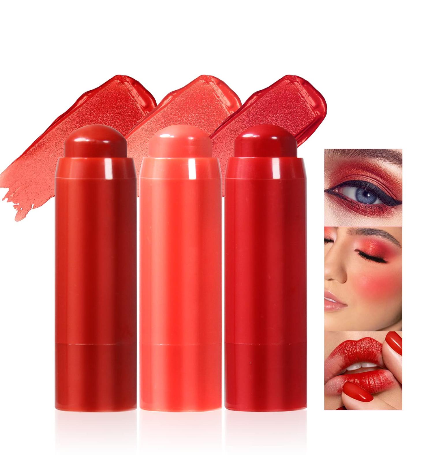 U-Shinein 3-in-1 Cream Blush Stick Kit - Long-Lasting Lip and Cheek Tint - Waterproof Multi-Use Makeup Stick - Natural Matte Finish - Hydrating Formula - Color 01 - Buy Online on GoSupps.com