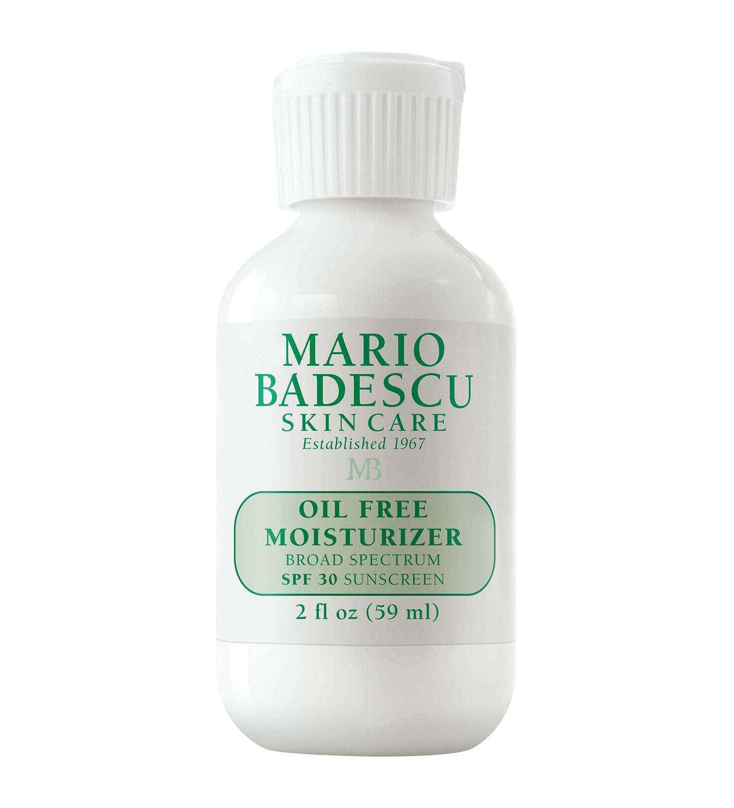 Mario Badescu Oil Free Moisturizer SPF 30 | Lightweight Sunscreen for Combination, Oily & Sensitive Skin | Green Tea & Aloe Vera Formula | 2 Fl Oz - Buy Online on GoSupps.com