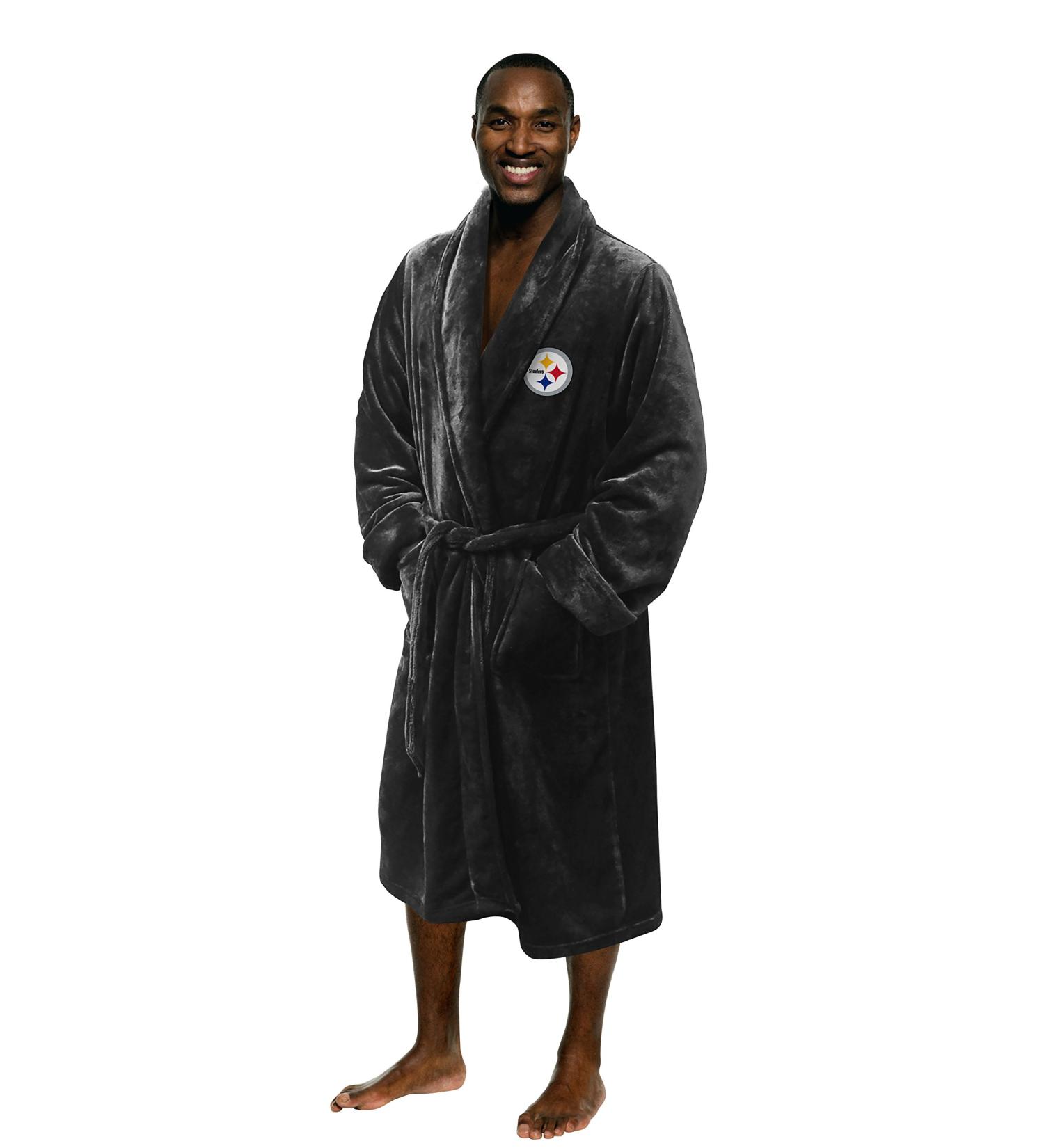 NFL Pittsburgh Steelers Silk Touch Bath Robe for Men and Women | Officially Licensed by The Northwest Company | Large-X-Large, Team Colors - Buy Online on GoSupps.com