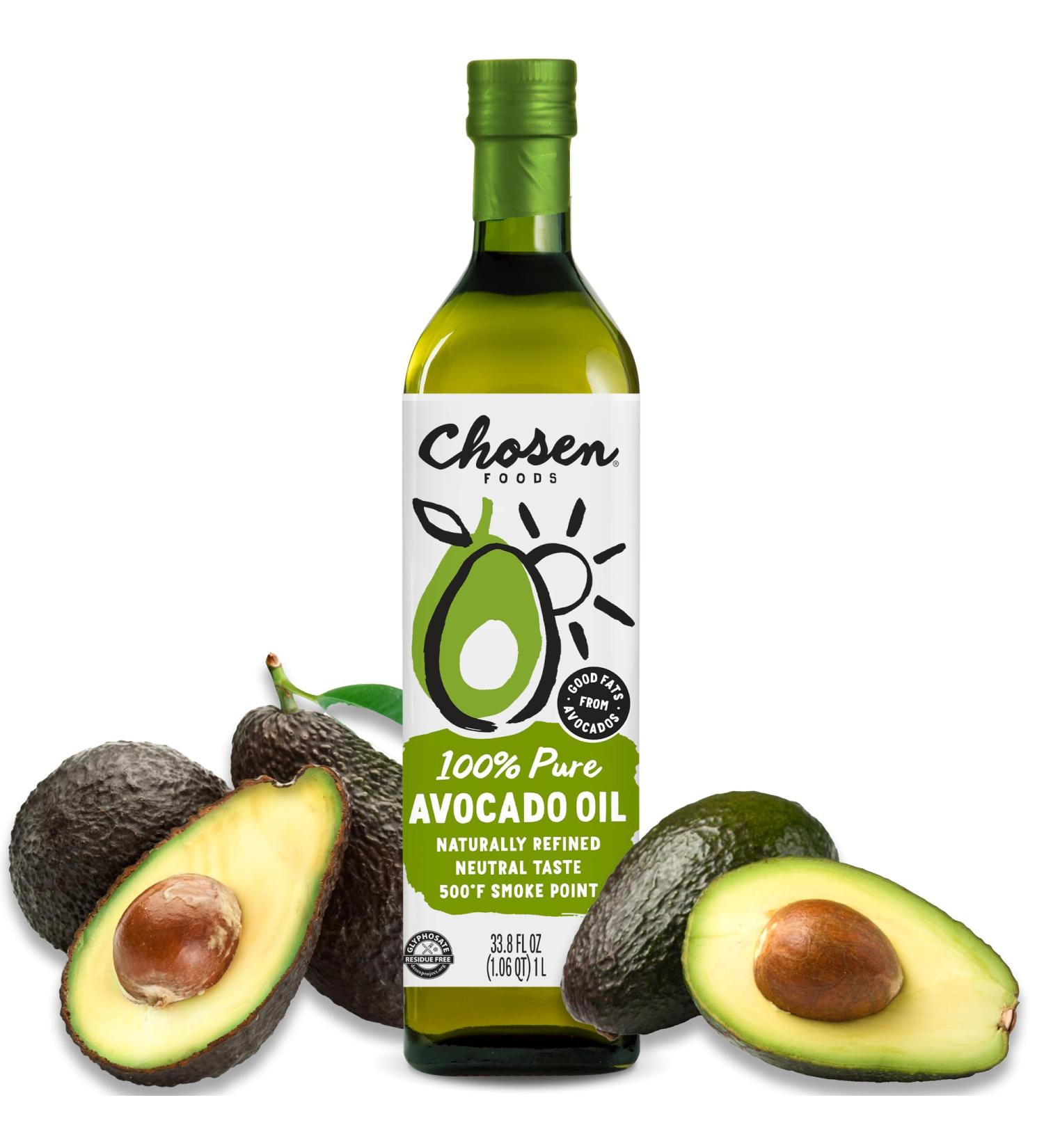 Chosen Foods 100% Avocado Cooking Oil - 1ltr Bottle (33.8fl) (Single Bottle) by Chosen Foods - Buy Online on GoSupps.com