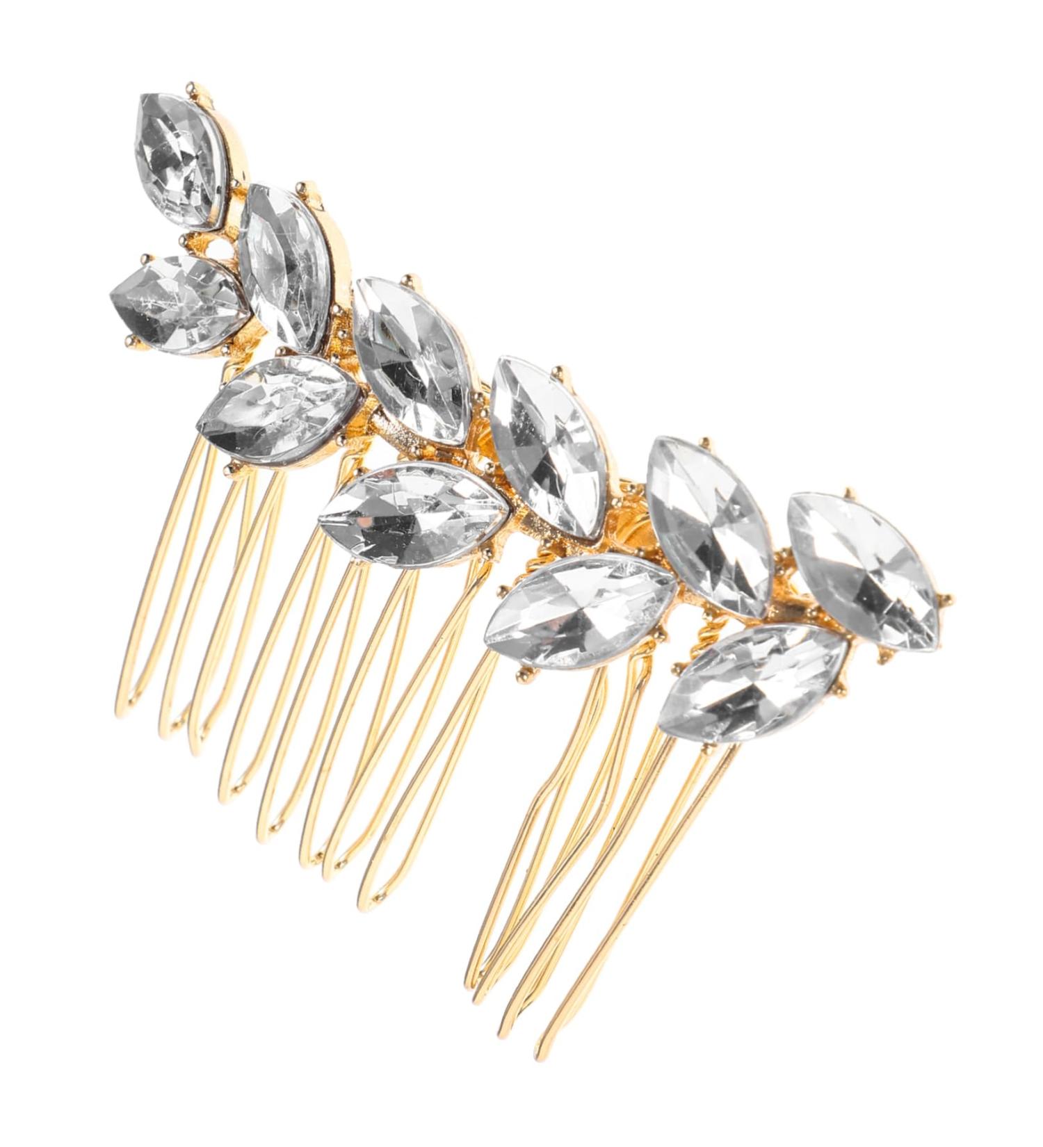 Beaupretty Fashionable Diamond Hair Accessories Hair Clip Hair Barrettes Hair Pin Bridal Headpiece Hair Accessories for Women Hair Side Comb Crystal Hair Comb Wedding Bride - Buy Online on GoSupps.com