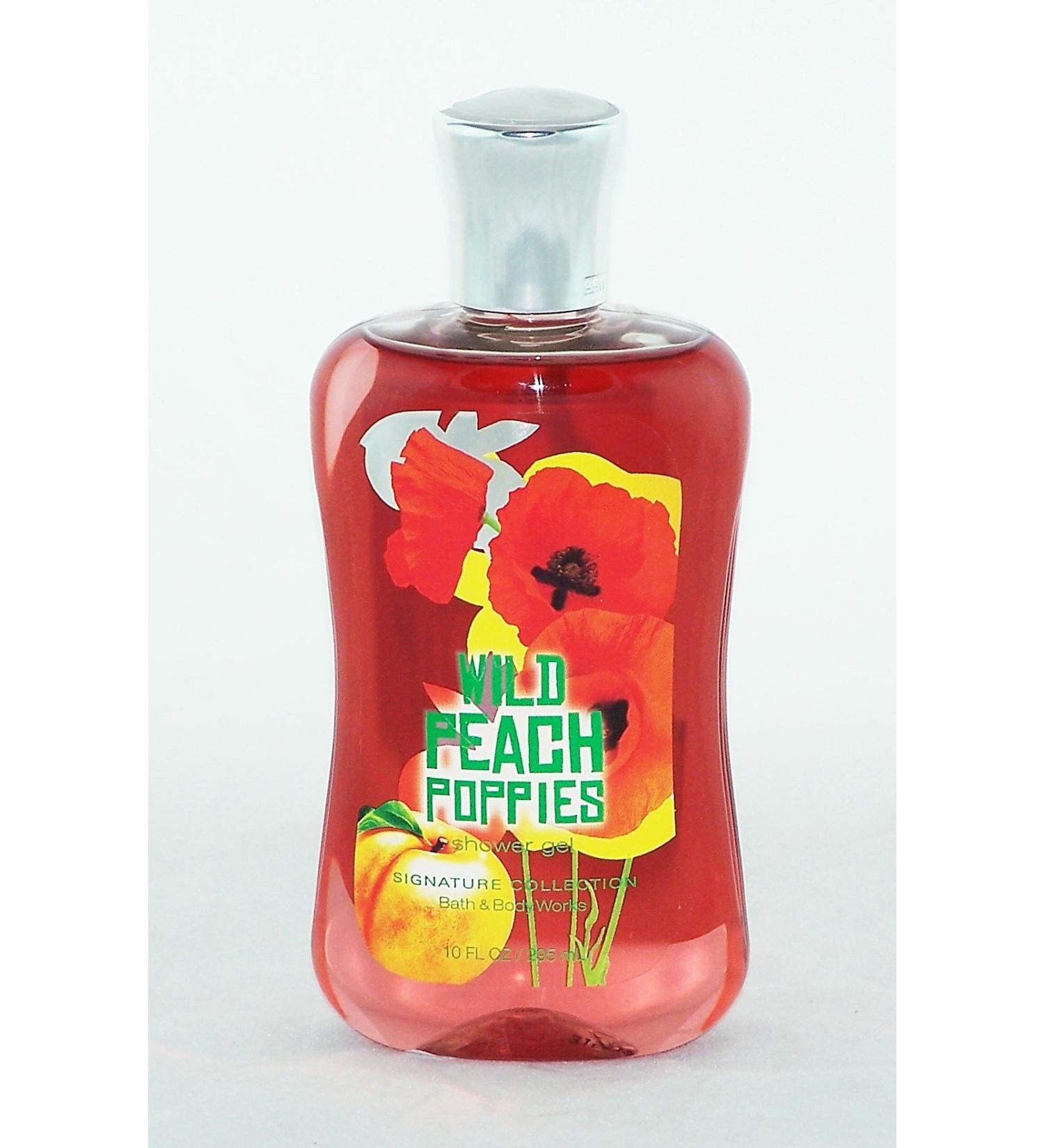 Bath & Body Works Wild Peach Poppies Shower Gel 10 Oz.