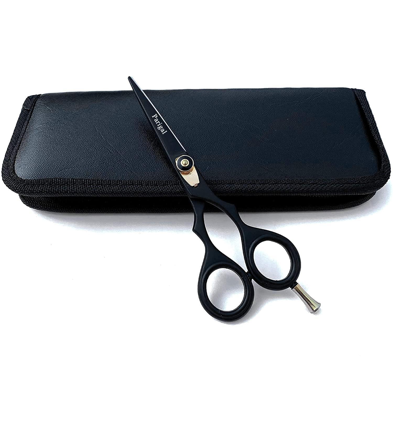 Professional 5.5 Inch Hair Cutting Scissors - Razor Edged Barber Shears in Japanese Stainless Steel - Durable Handcrafted Tools for Men & Women - Black - Buy Online on GoSupps.com