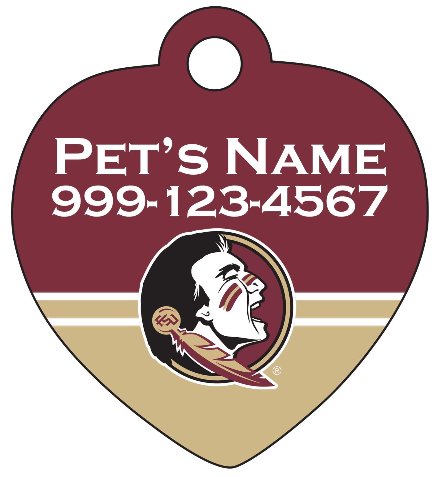 Florida State Seminoles Pet ID Tag | Personalized for Dogs & Cats | NCAA Licensed - Buy Online on GoSupps.com