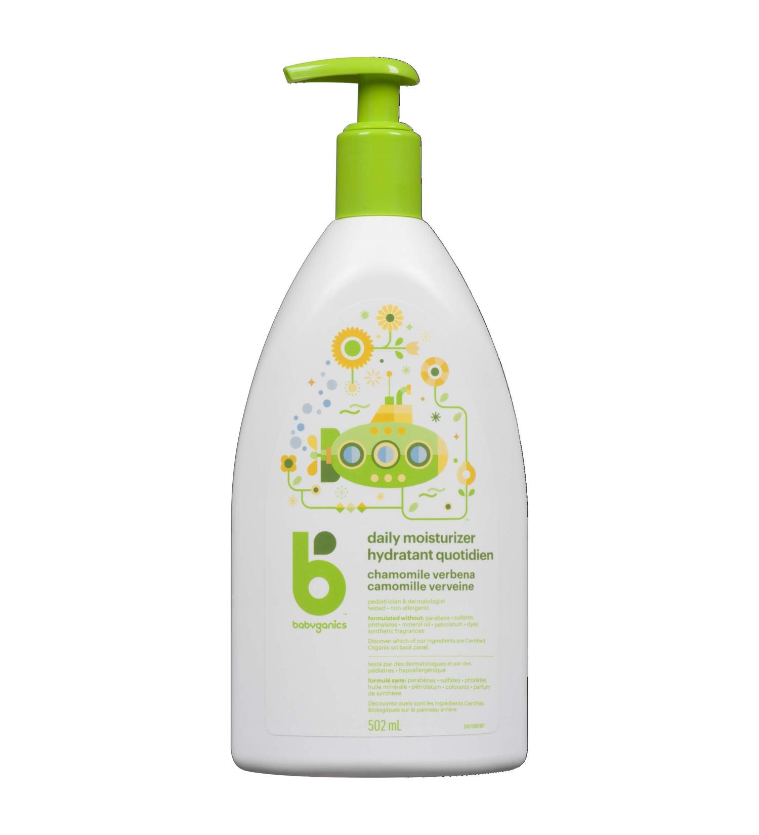 Babyganics Baby Body Lotion for Dry Skin Daily Baby Lotion and Body Moisturizer Formulated with Plant-Based Ingredients like Shea Butter and Cocoa Butter Chamomile Verbena Scent 502 ml Bottle Packaging May Vary Chamomile Verbena Lotion - Buy Online on GoSupps.com