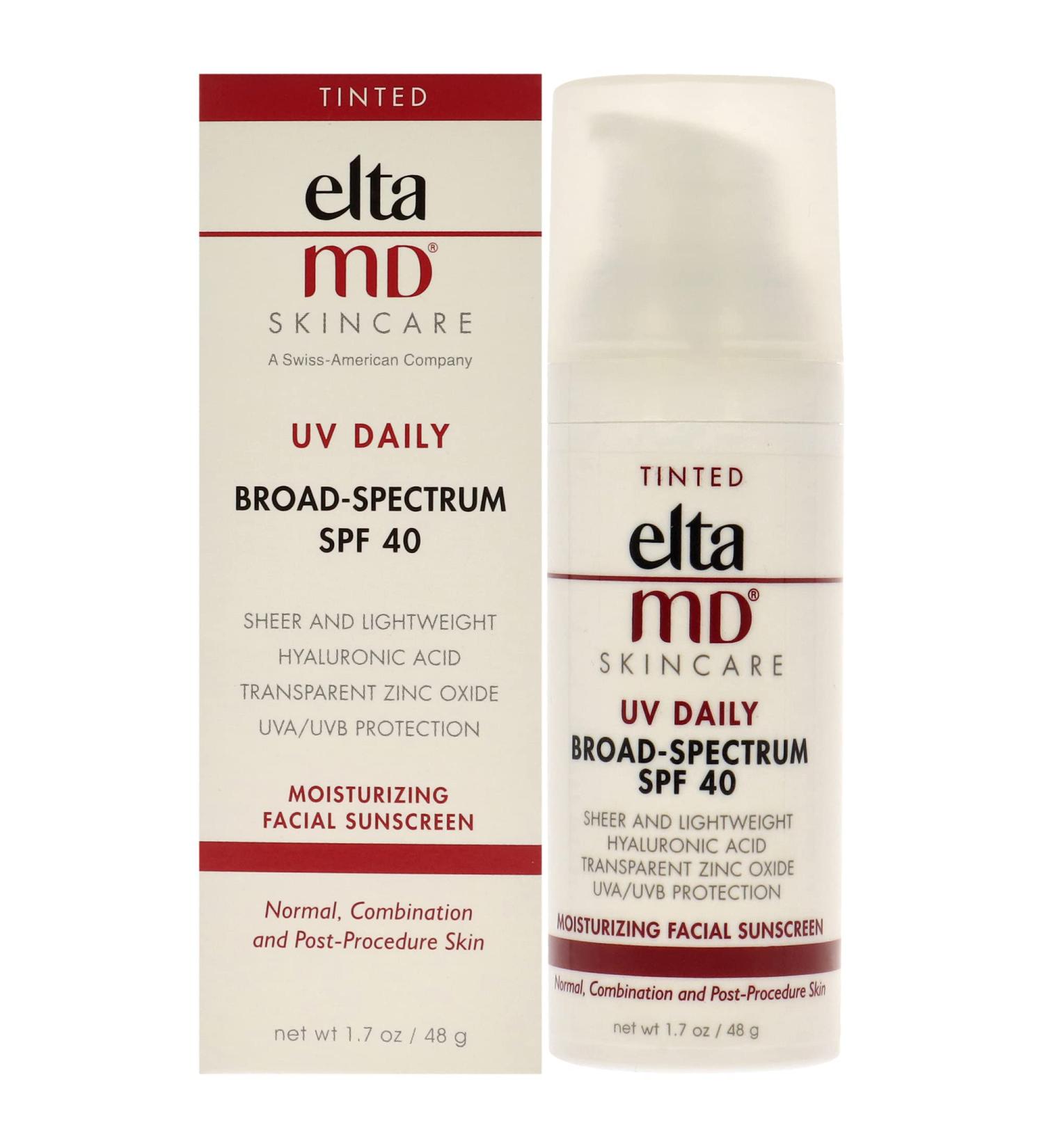 Buy EltaMD UV Daily Moisturizing Facial Sunscreen SPF 40 - Tinted 48g | Ideal for Normal Combination & Post-Procedure Skin - International Shipping Available - Buy Online on GoSupps.com