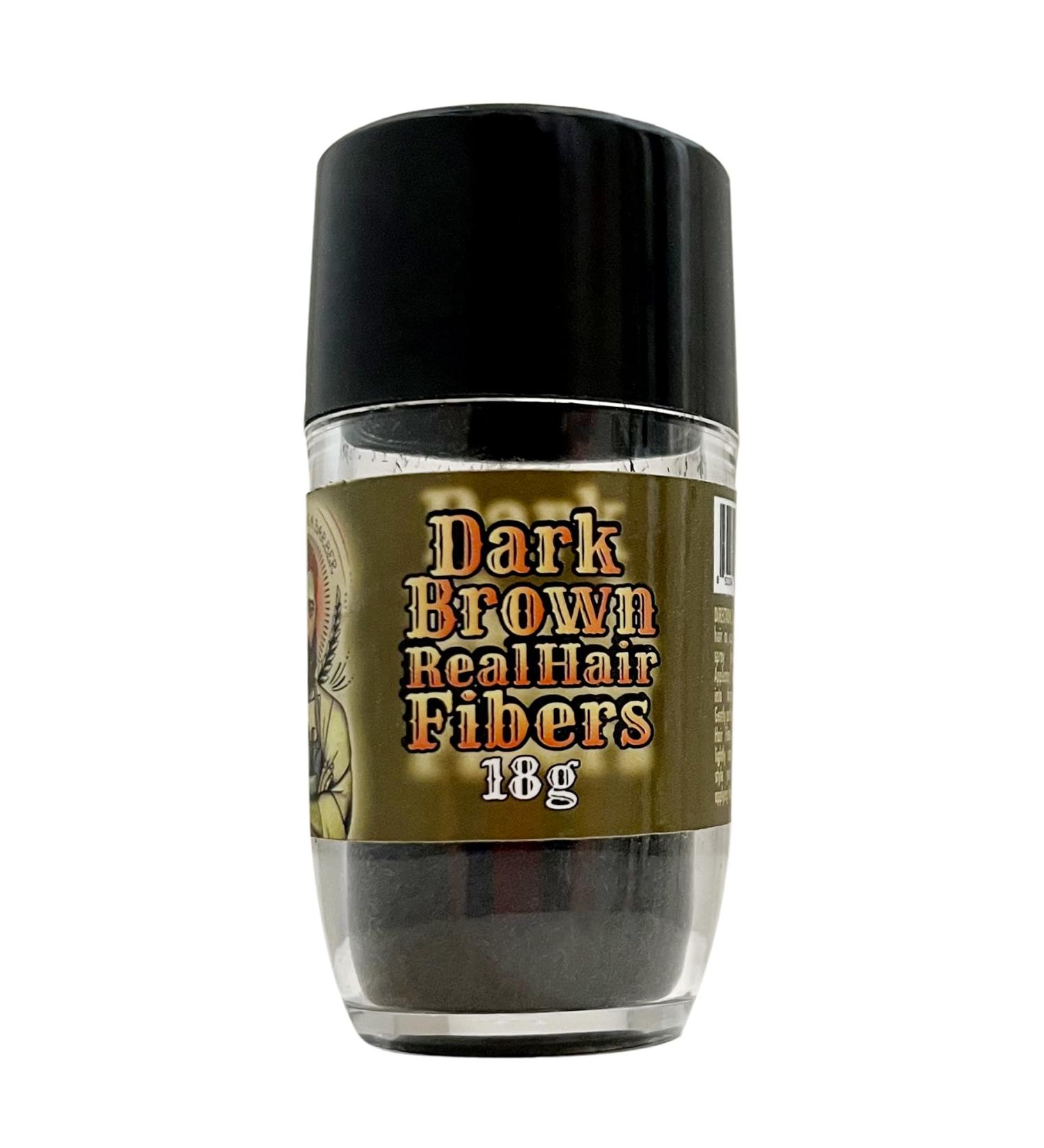 I LOVE BEING A BARBER - Dark Brown Real Hair Fibers for Thinning Hair - 100% Natural Texture Non Synthetic Hair Fibers - Bald Spot Cover Up and Enhancement for Men & Women