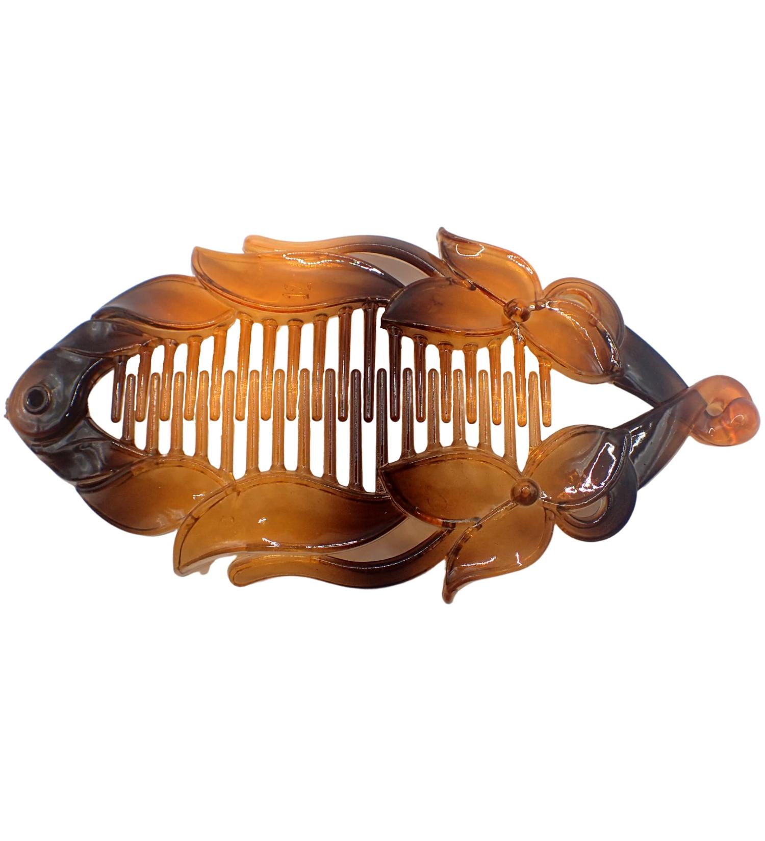 Topkids Accessories Hair Banana Clips Banana Fish Women Ladies Girls Kids Long Thick Wide Tooth Comb Pins Light Double Grippers Styling Products (Tort Flower Banana Fish Clip 14cm 5.5") - Buy Online on GoSupps.com