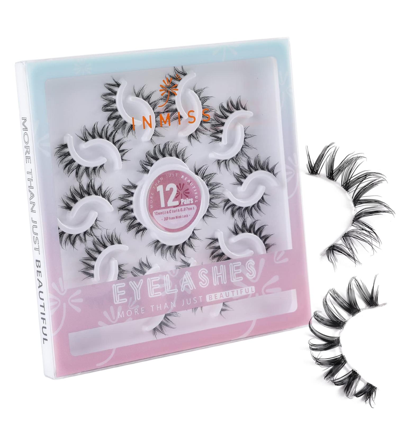 Anime Eyelashes Spiky Clear Band - 12 Pairs Pack for Japanese & Korean Manga Lash Look - Buy Online on GoSupps.com
