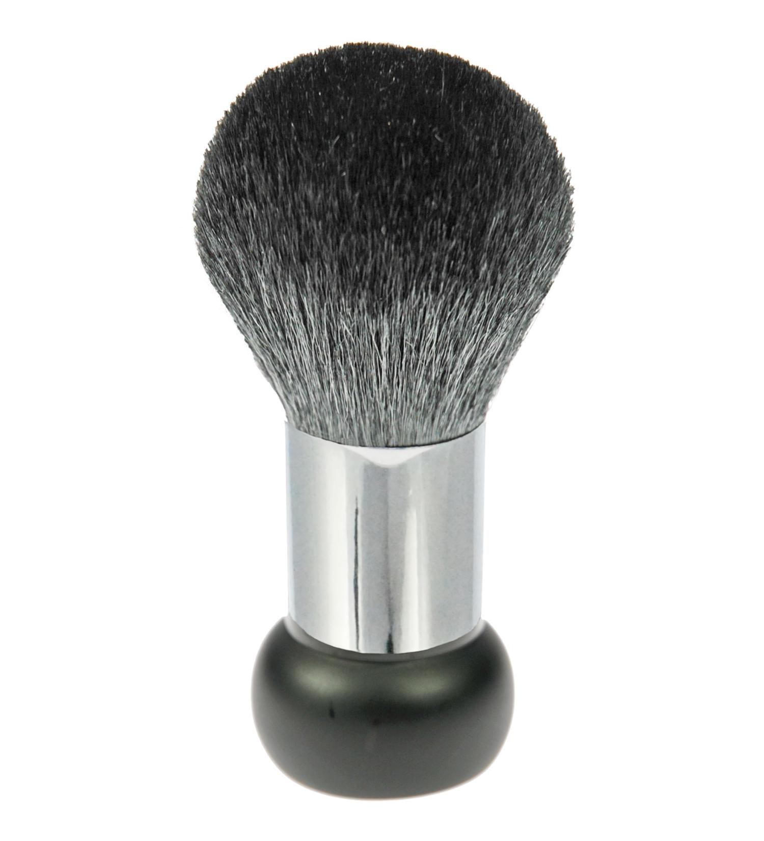 Fantasia Stand Powder Brush - Natural Hair 11cm Height Black/Silver | Premium Makeup Brush for Flawless Application - Buy Online on GoSupps.com
