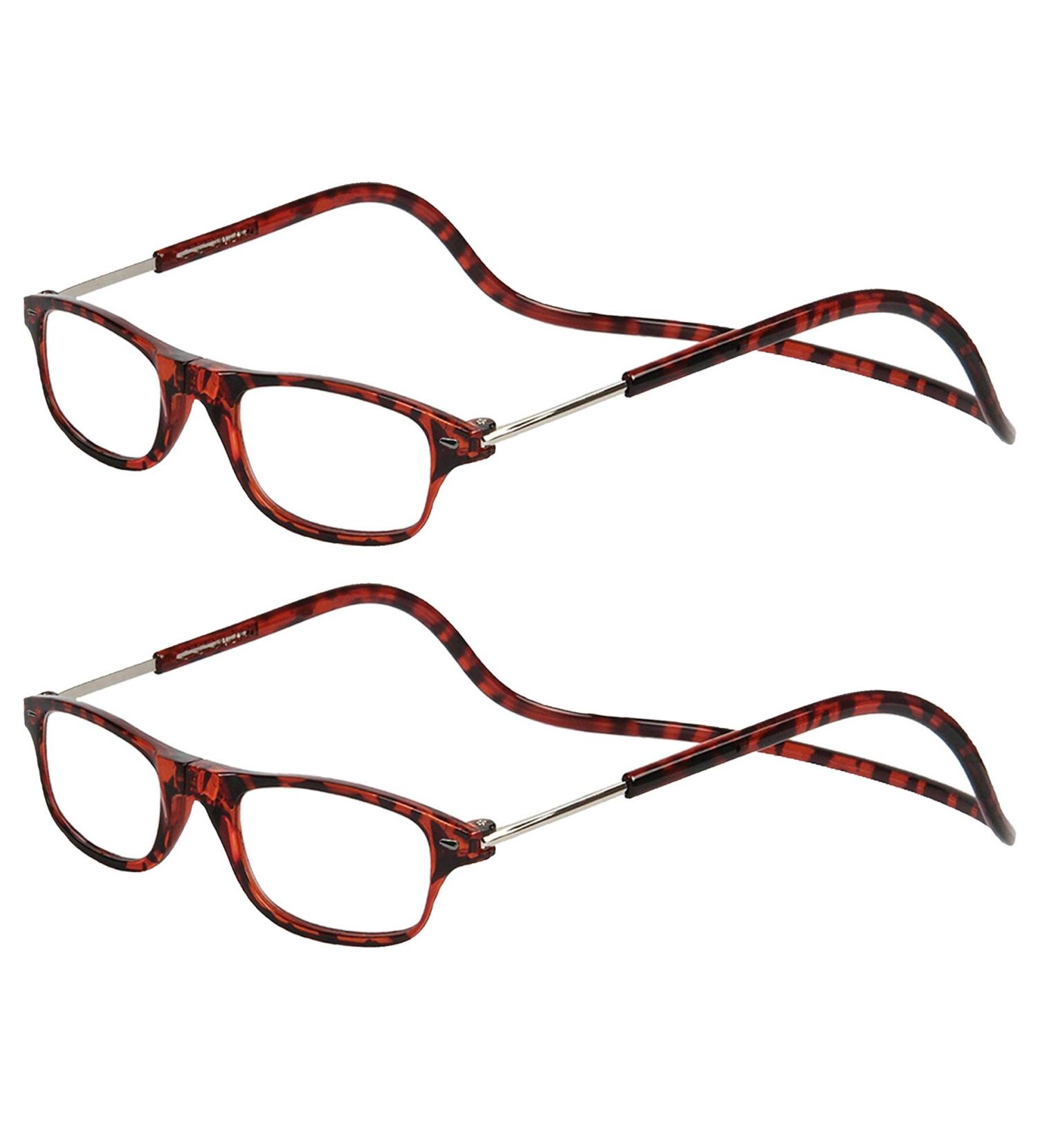 TBOC Pack: Reading Glasses for Men & Women - +3.00 Diopter Foldable Brown Tortoise Frame (2 Pack) - International Shipping Available - Buy Online on GoSupps.com