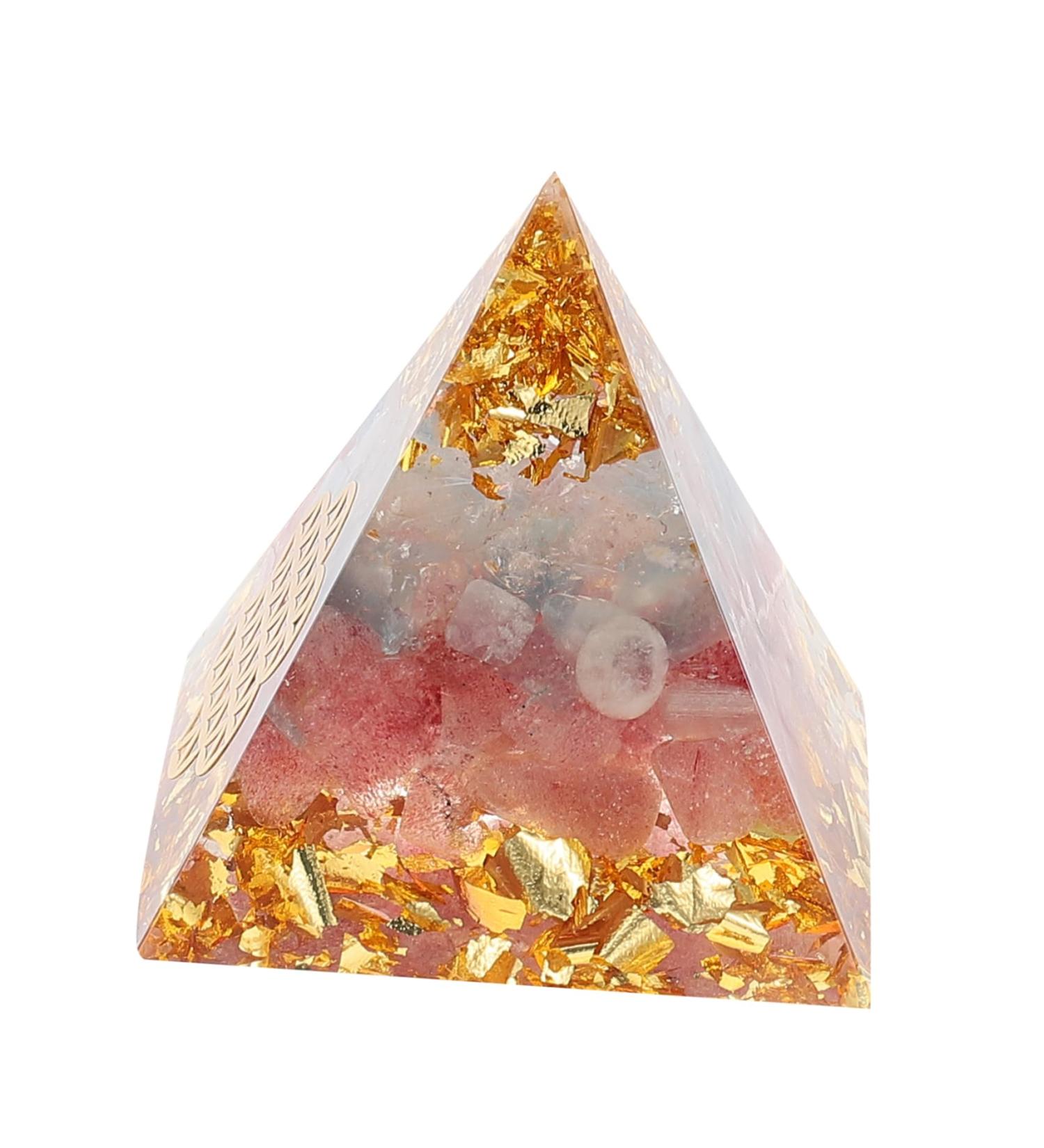 Shop NOLITOY Exquisite Pyramid Bonsai Decoration - Chakra & Crystal Adornment for Home & Fish Tank | 5x5x5.5cm Pink Metaphysics - Buy Online on GoSupps.com