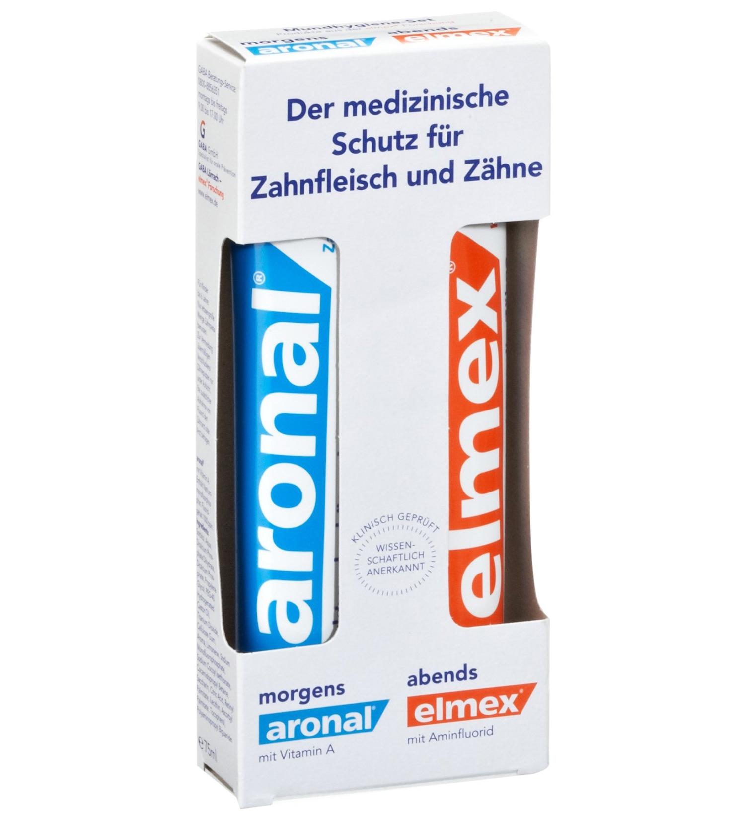 Aronal/Elmex Oral Hygiene Set 150 ml pack of 2 (2 x 150 ml)