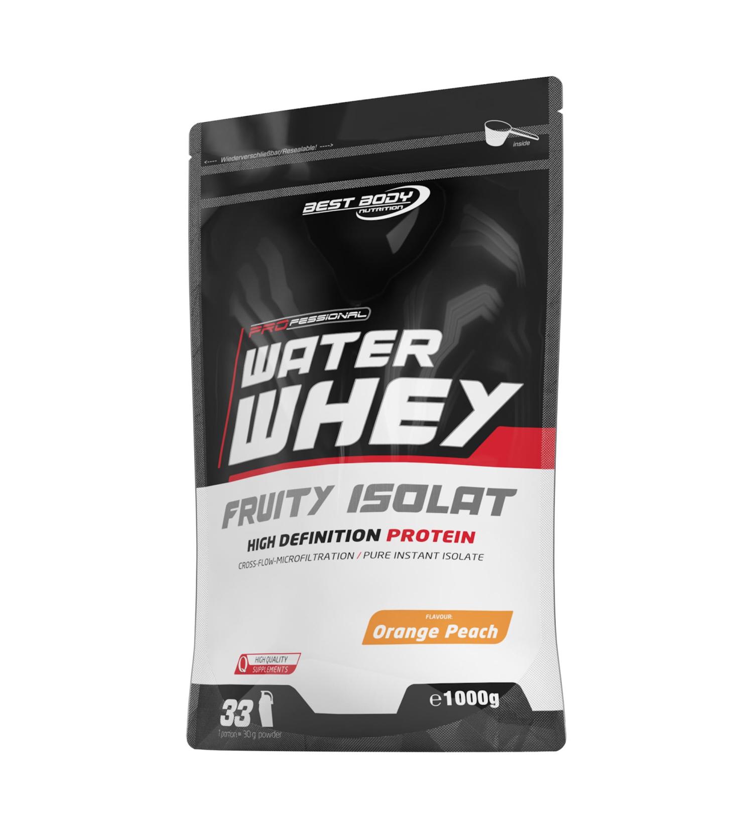Best Body Nutrition Professional Water Whey Isolate Orange Peach 1kg - High-Quality Protein Supplement for Optimal Performance - Buy Online on GoSupps.com