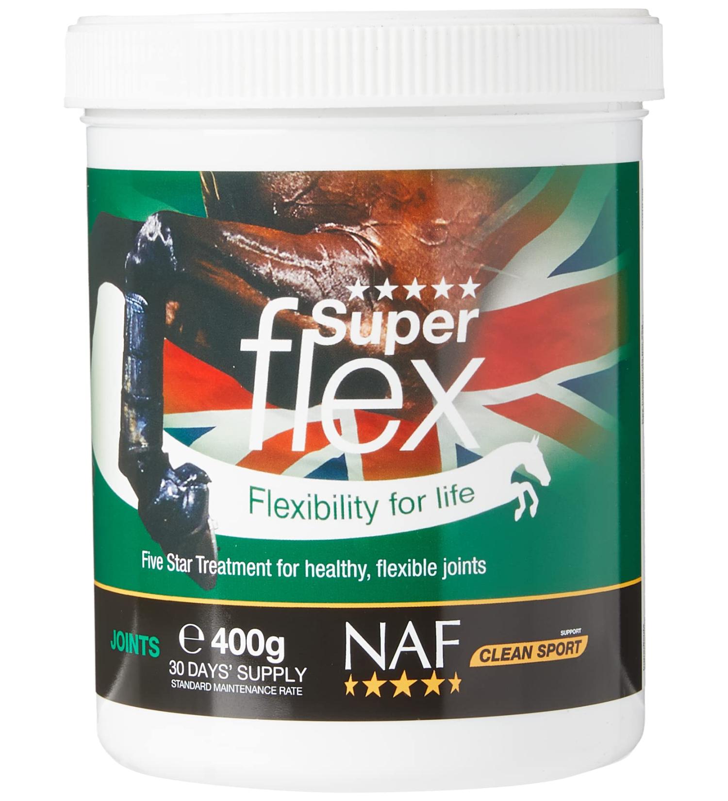 NAF Five Star Superflex Joint Supplement Equine Care Horses & Ponies Clear 400 g (Pack of 1) - Buy Online on GoSupps.com