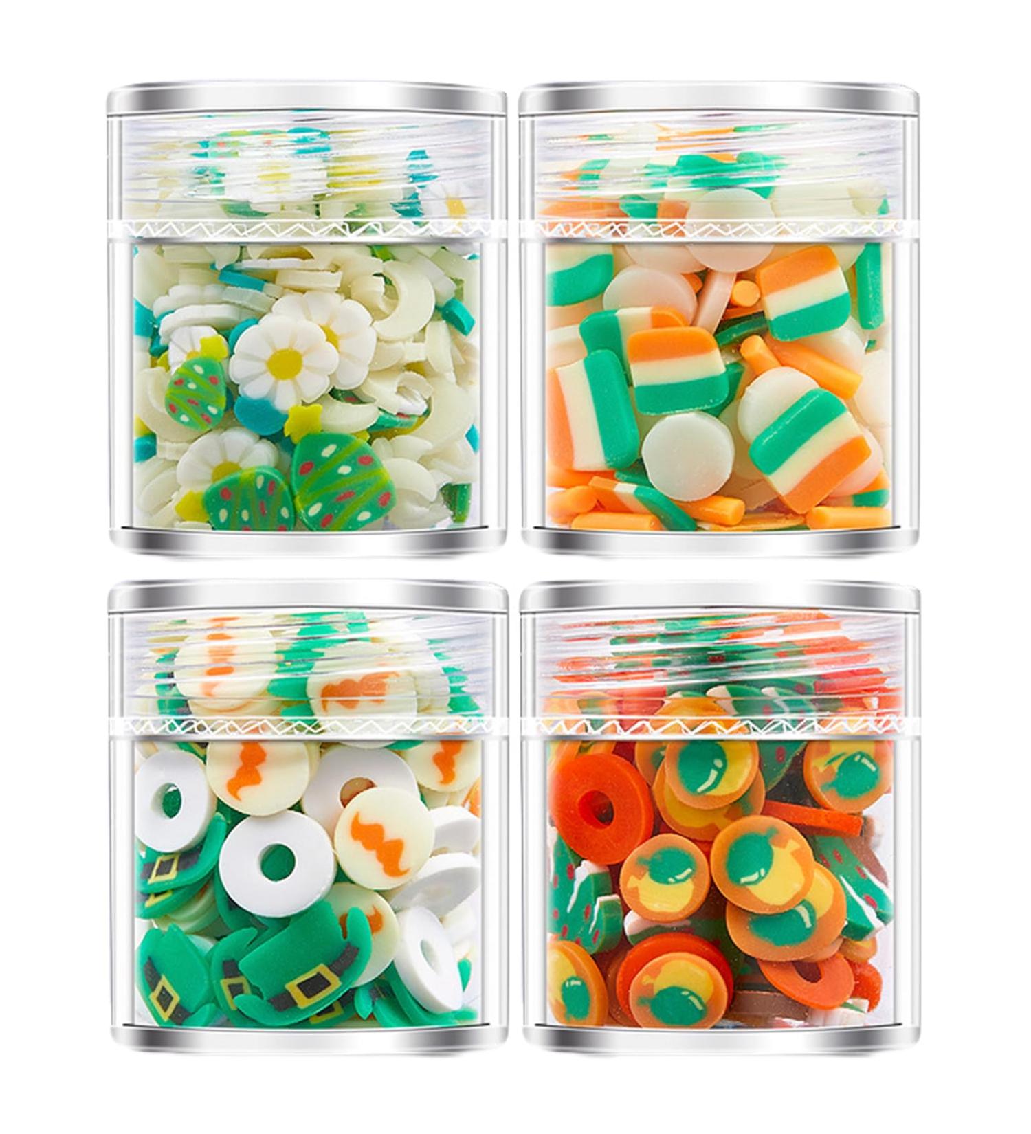 4 Bottles 3D Nail Nail Decoration Nail Adornments Your Nail Look With Eye Catching Ornaments Nail Accessories For Women spring orange light - Buy Online on GoSupps.com