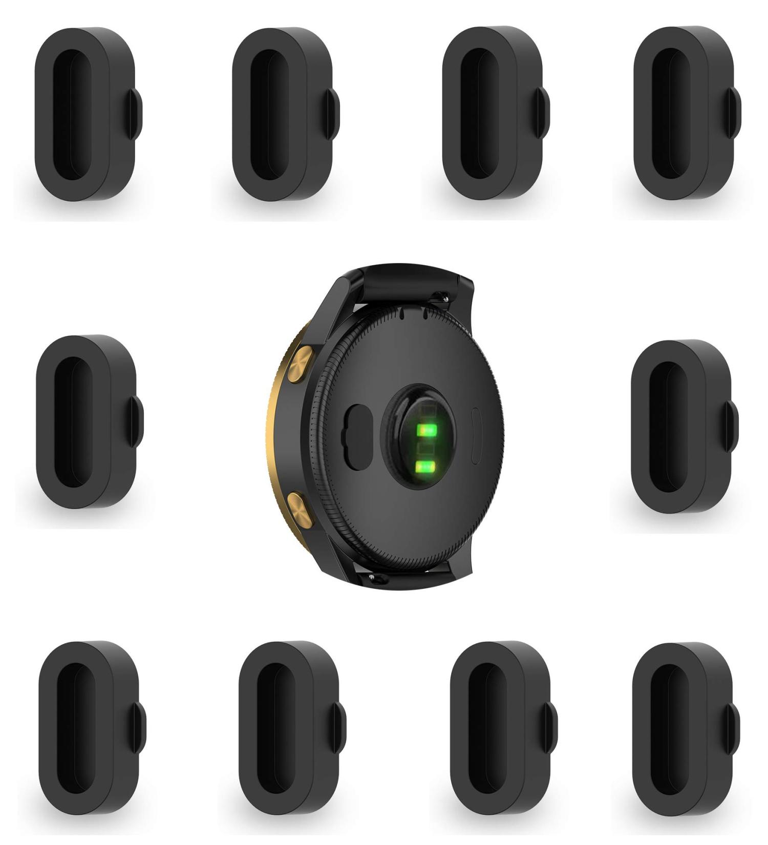 TOKERSE 10 Pack Dust Plug Compatible with Garmin Fenix 7 7S 7X 6 6S 6X Pro 5 5S 5X Plus/Vivoactive 3/4/Venu/Forerunner 935 Smartwatch Silicone Charger Port Protector Anti Dust Plugs Caps Cover - Black - Buy Online on GoSupps.com