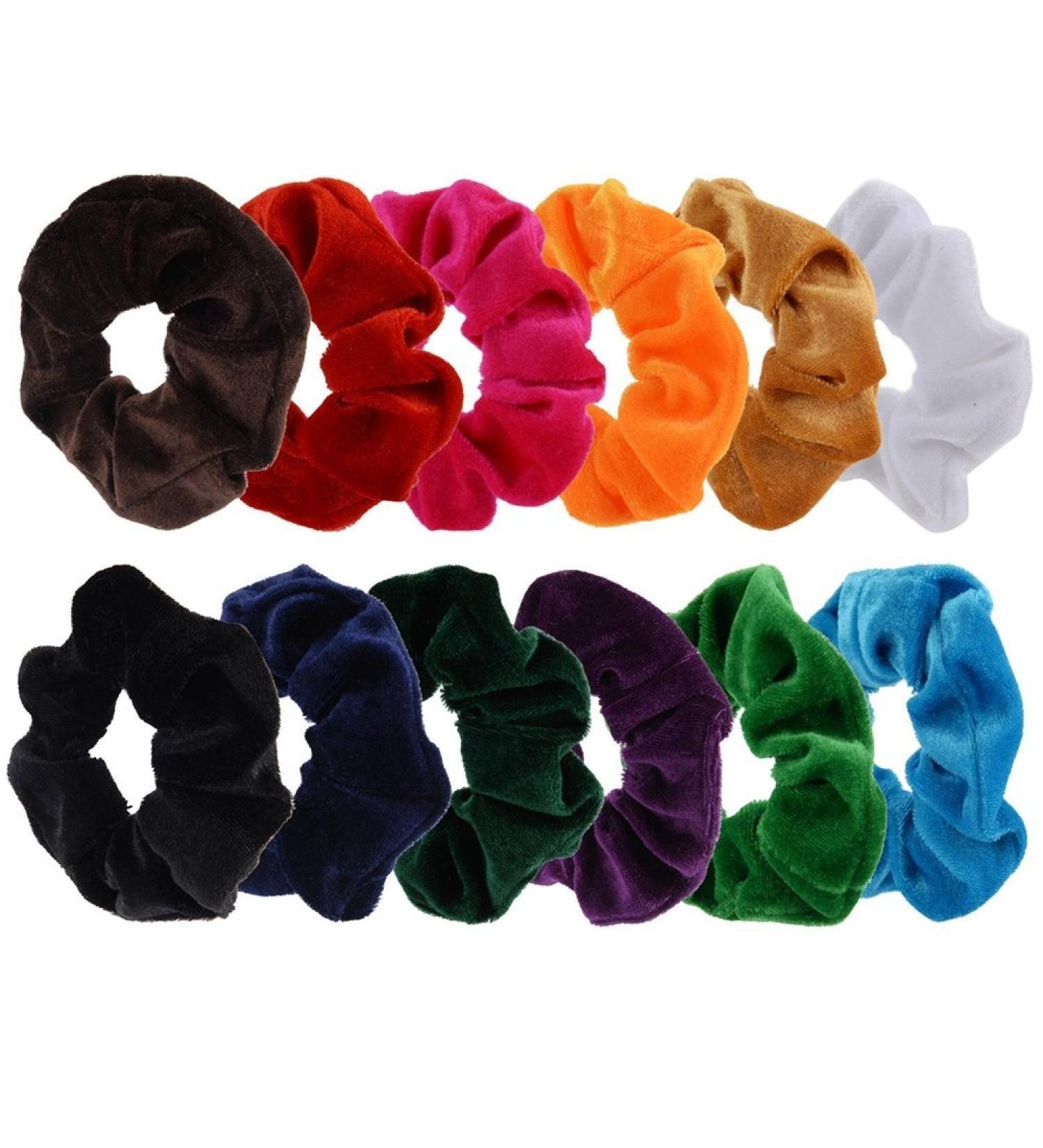 Prochive Velvet Elastic Hair Ties - 12 Colors 12 Pack | Soft & Durable for All Hair Types - International Shipping Available - Buy Online on GoSupps.com