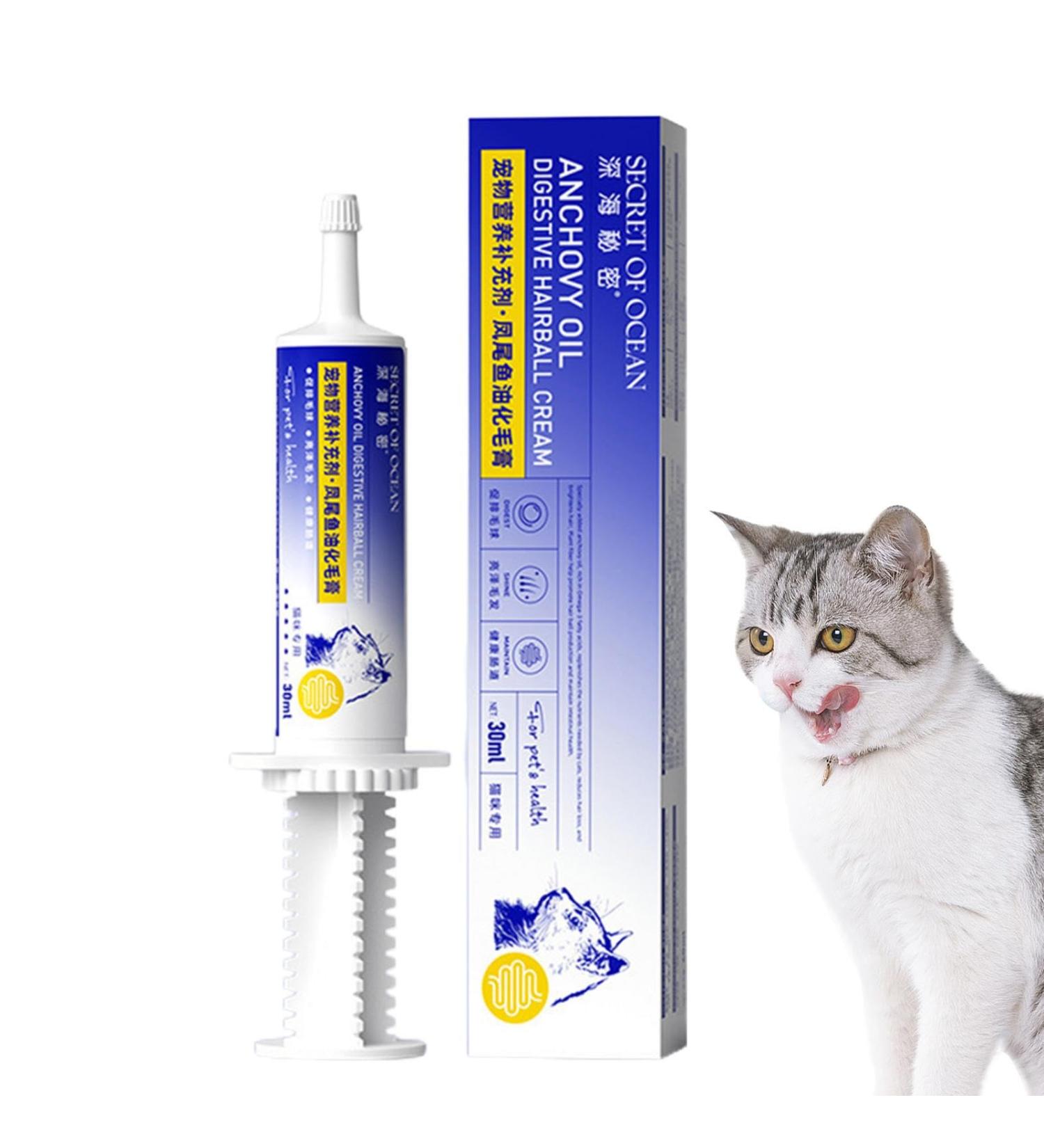 Anti Hairball Cat Paste | Natural Hairball Control Gel | Nutritional Supplement for Cats Natural and Nutritious Hairball Control Gel for Healthy Tissue 30ml - Buy Online on GoSupps.com