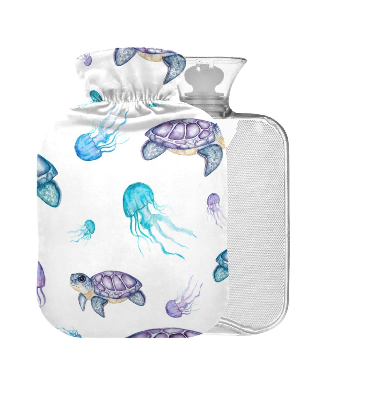 Turtles Hot Water Bottle - 2L Large BAP-Free Cover for Pain Relief & Cramps | International Shipping - Buy Online on GoSupps.com