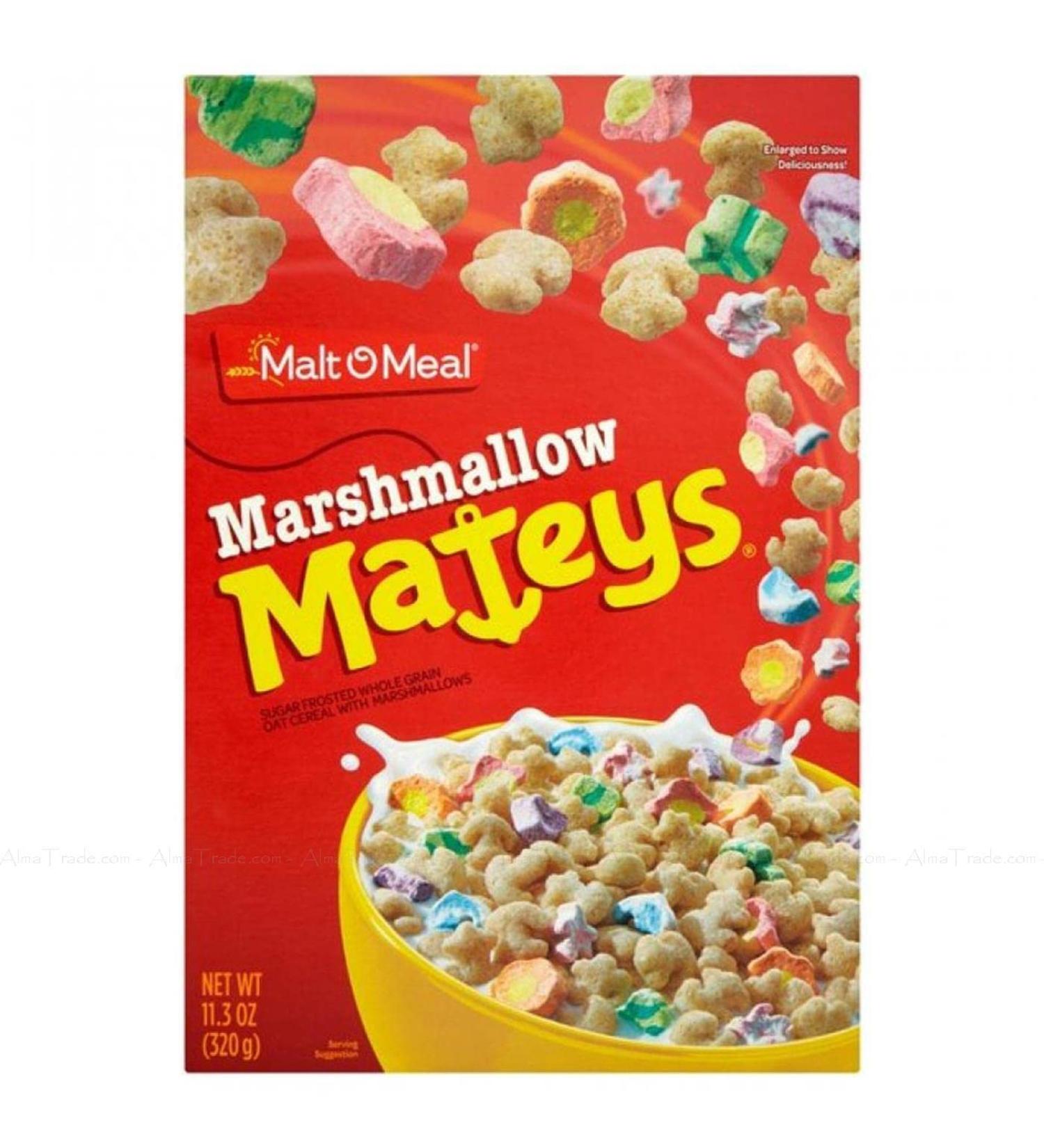 Malt O Meal Marshmallow Mateys 320g | Pack of 2 | Sugar Frosted Whole Grain Cereal With Marashmallows | Kids Favourite | Rich Ingredients | Share Pack | Sold by EPL - Buy Online on GoSupps.com