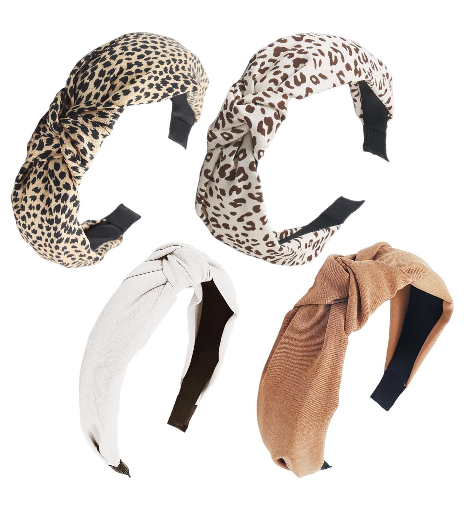 4 Women's Headbands Wide Women's Headbands Non-slip Women's Headbands Comfortable Headbands for Women's Hair Women's Braided Headbands Cosmetic Hairbands - Buy Online on GoSupps.com