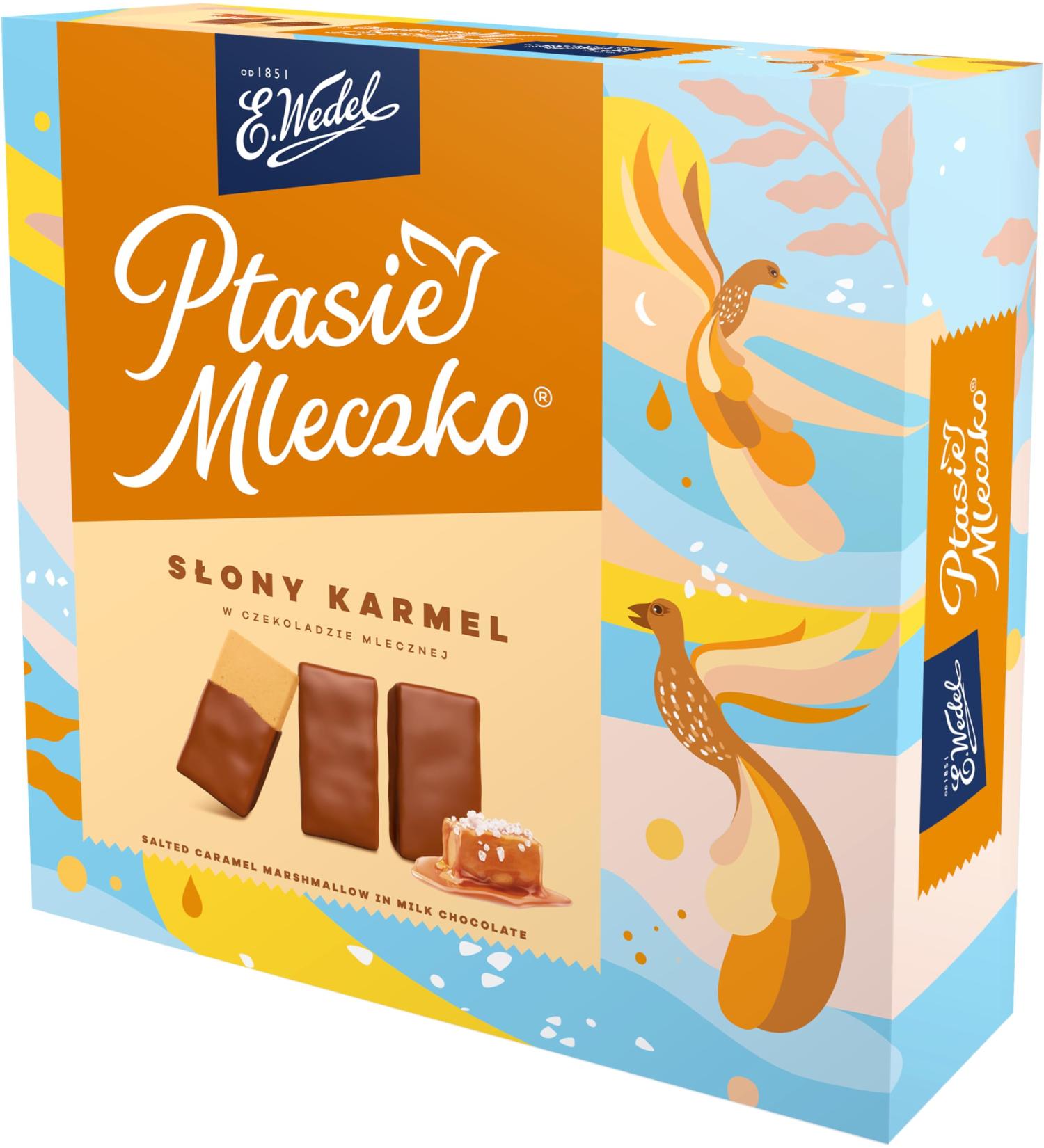 E.Wedel Salted Caramel Marshmallow in Milk Chocolate 340g - Ptasie Mleczko | Buy Now - Buy Online on GoSupps.com