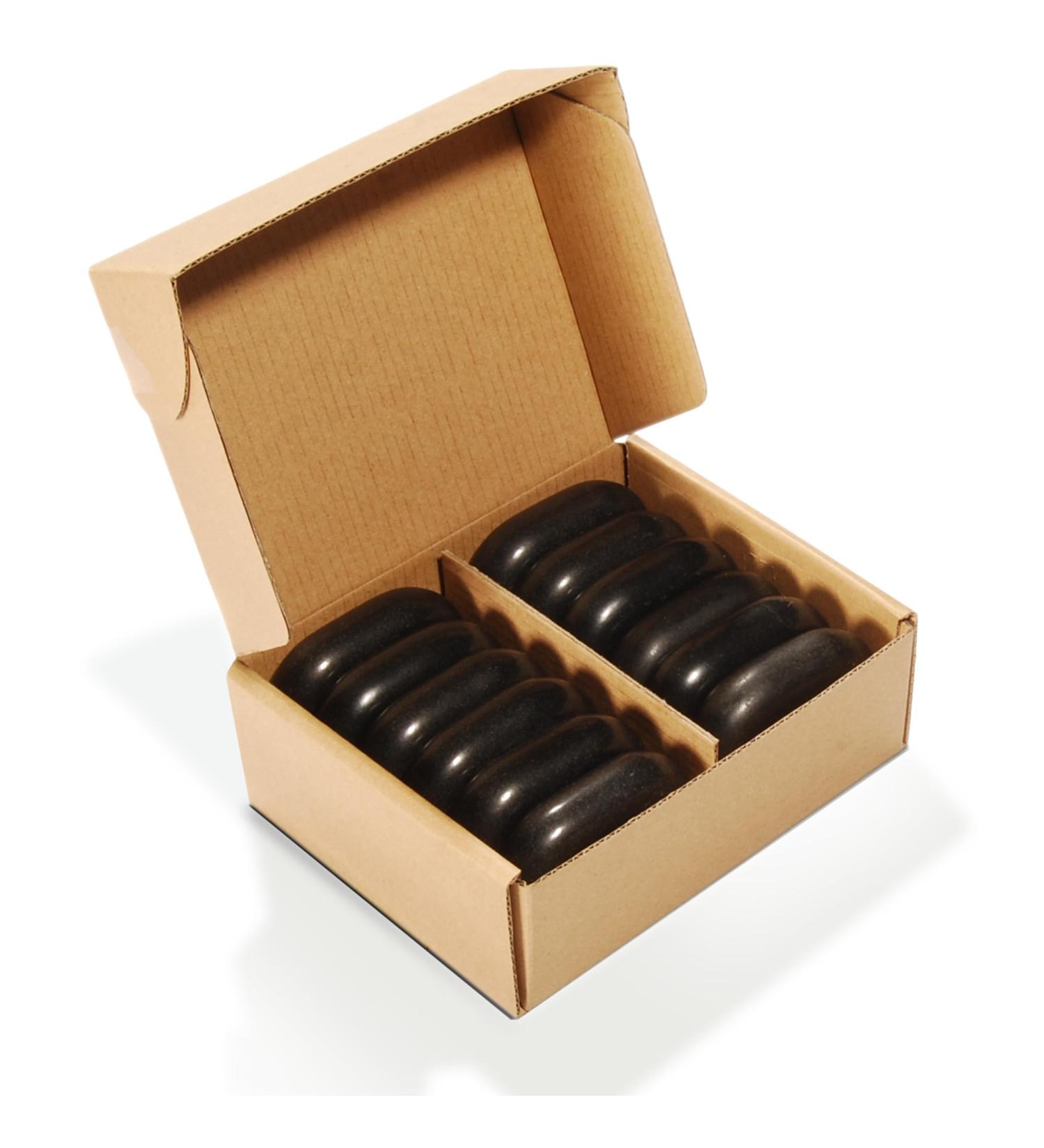 Master Massage Medium Ovular Basalt Hot Stone Massage Stones | 6.4cm x 4.6cm x 1.8cm | Premium Quality - International Shipping - Buy Online on GoSupps.com