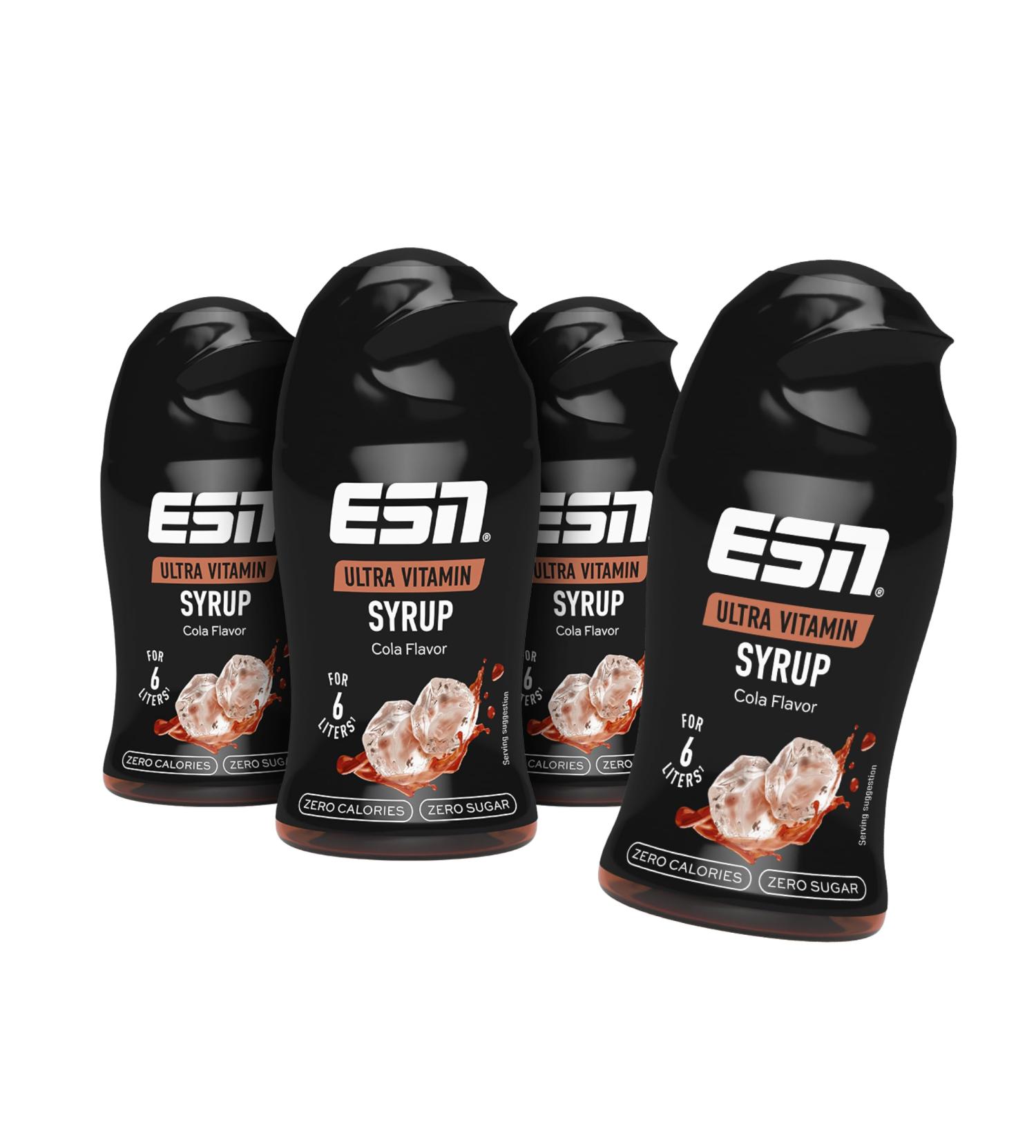 Buy ESN Ultra Vitamin Syrup - Pack of 4 (4 x 65ml) - Cola Flavor | Vitamins for 6 Liters of Ready-to-Drink Beverage - International Shipping Available - Buy Online on GoSupps.com