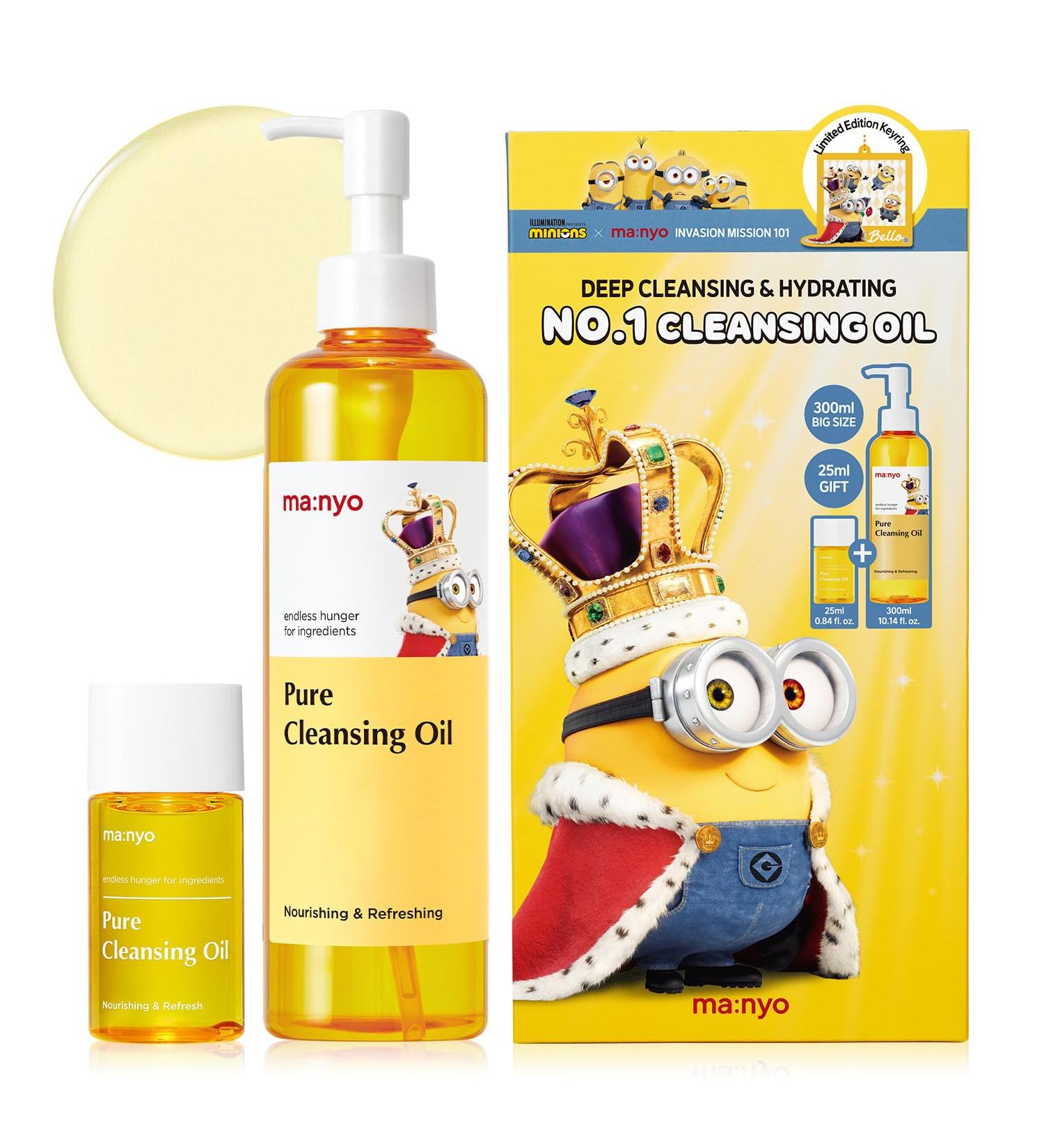 ma:nyo Pure Cleansing Oil - Korean Facial Cleanser for Women | Blackhead Melting & Makeup Removal with Argan Oil | Minions Edition - Shop Now - Buy Online on GoSupps.com