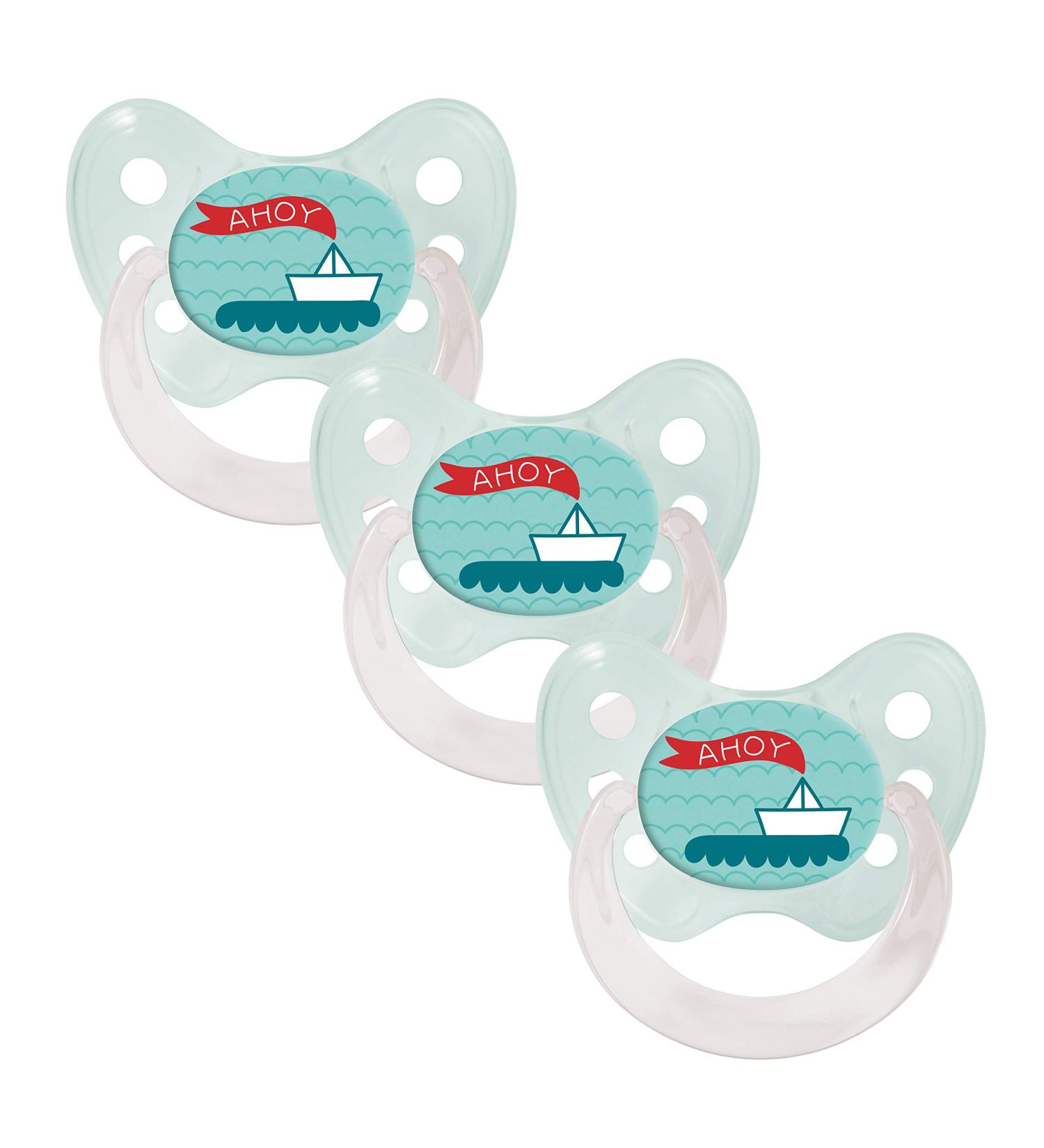 Dentistar Silikon Schnuller Set - Gr e 1 (0-6 Monate) - Zahnfreundlicher Nippel BPA-frei Made in Germany - Ahoi Boot Transparent | Internationaler Versand - Buy Online on GoSupps.com