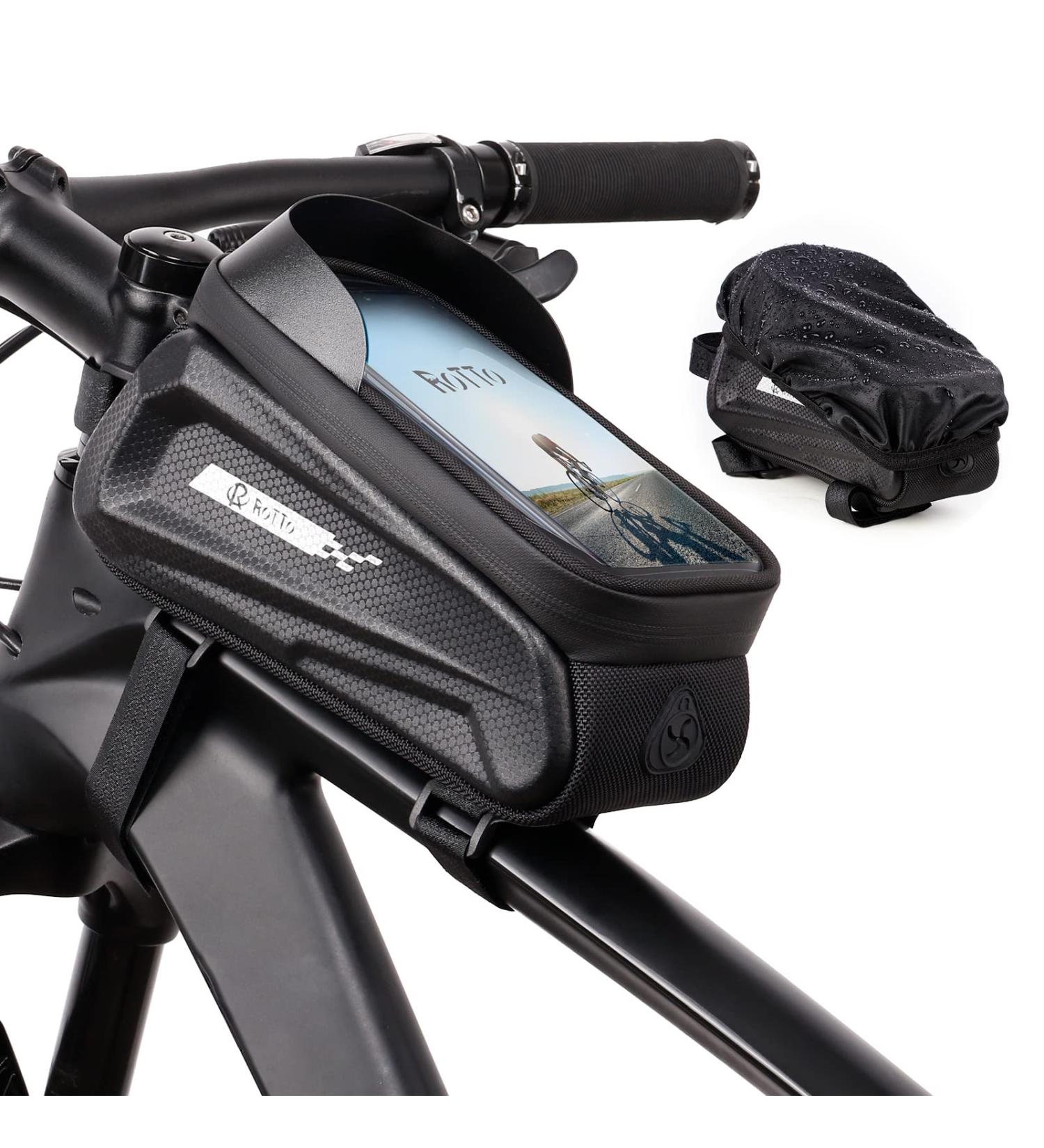 ROTTO Bicycle Frame Bag | Top Tube Cell Phone Hard Case with Sensitive Touchscreen for Easy Access - International Shipping Available - Buy Online on GoSupps.com
